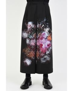 2Tuck Cropped Wide Slacks