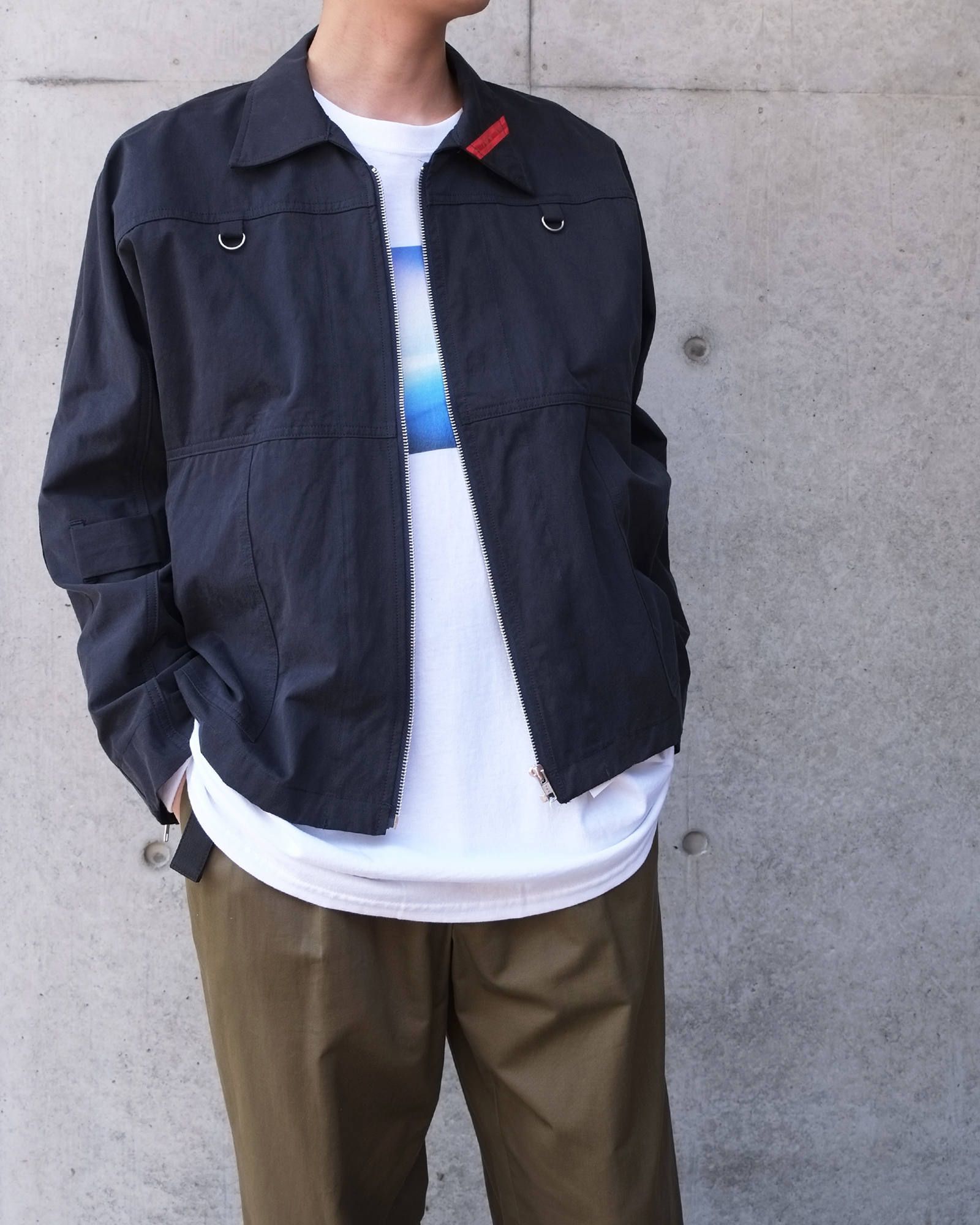 PHINGERIN ZIP RUN JACKET LINEN オフホワイト M