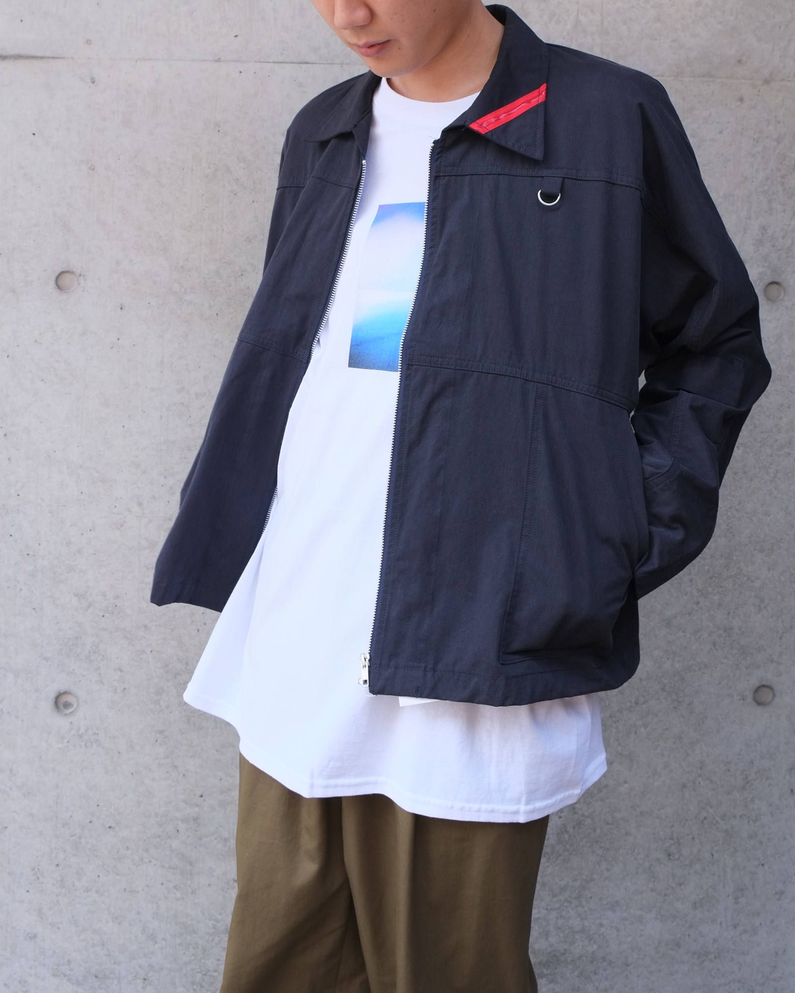 PHINGERIN ZIP RUN JACKET LINEN オフホワイト M