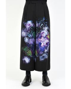 2Tuck Cropped Wide Slacks