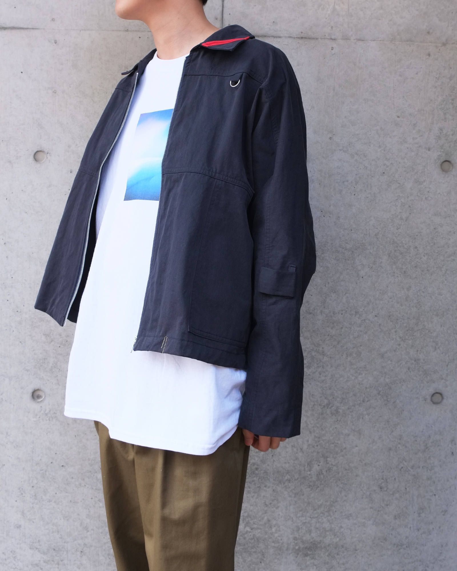 PHINGERIN ZIP RUN JACKET LINEN オフホワイト M