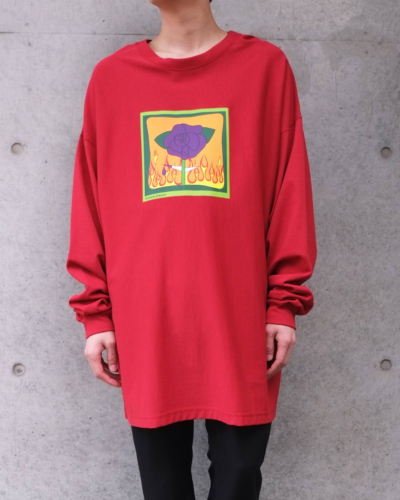 Oversized Rose Long Tee