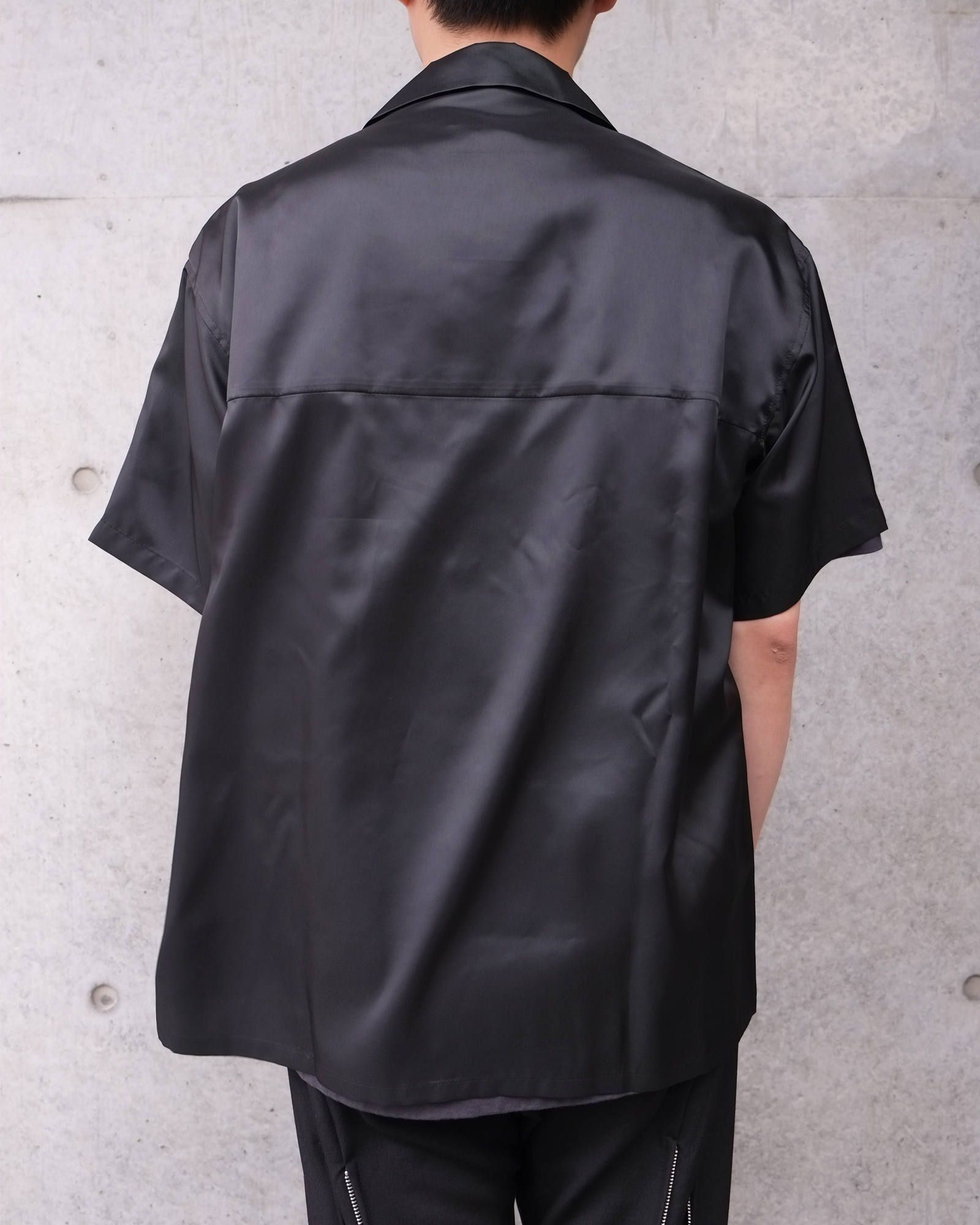 Emblem Open Coller Shirt -HARF SLEEVE-