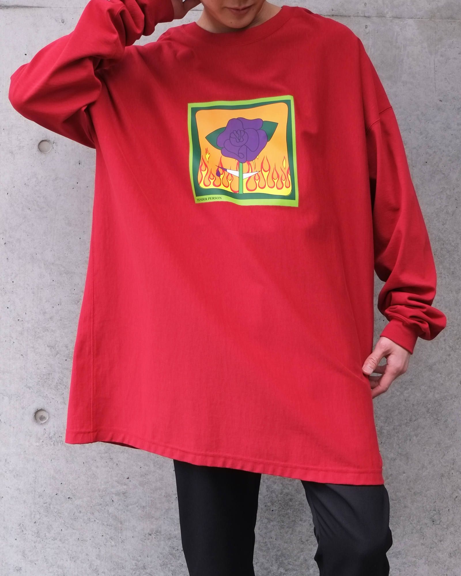 Oversized Rose Long Tee