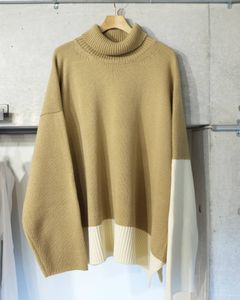 High neck by color knit