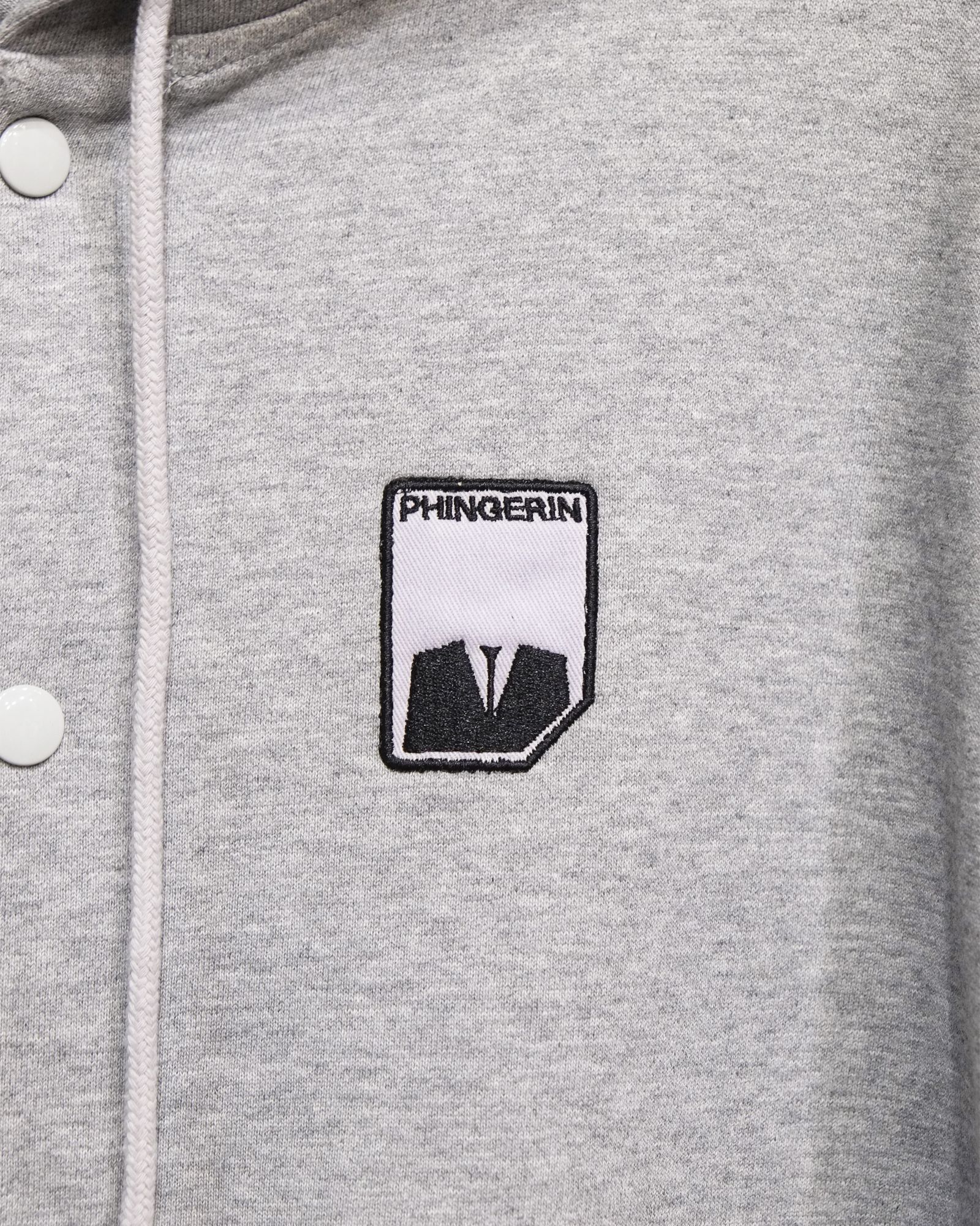 Visor Button Hoodie / ボタン パーカー / ヘザーグレー / PD-262-HCS-041