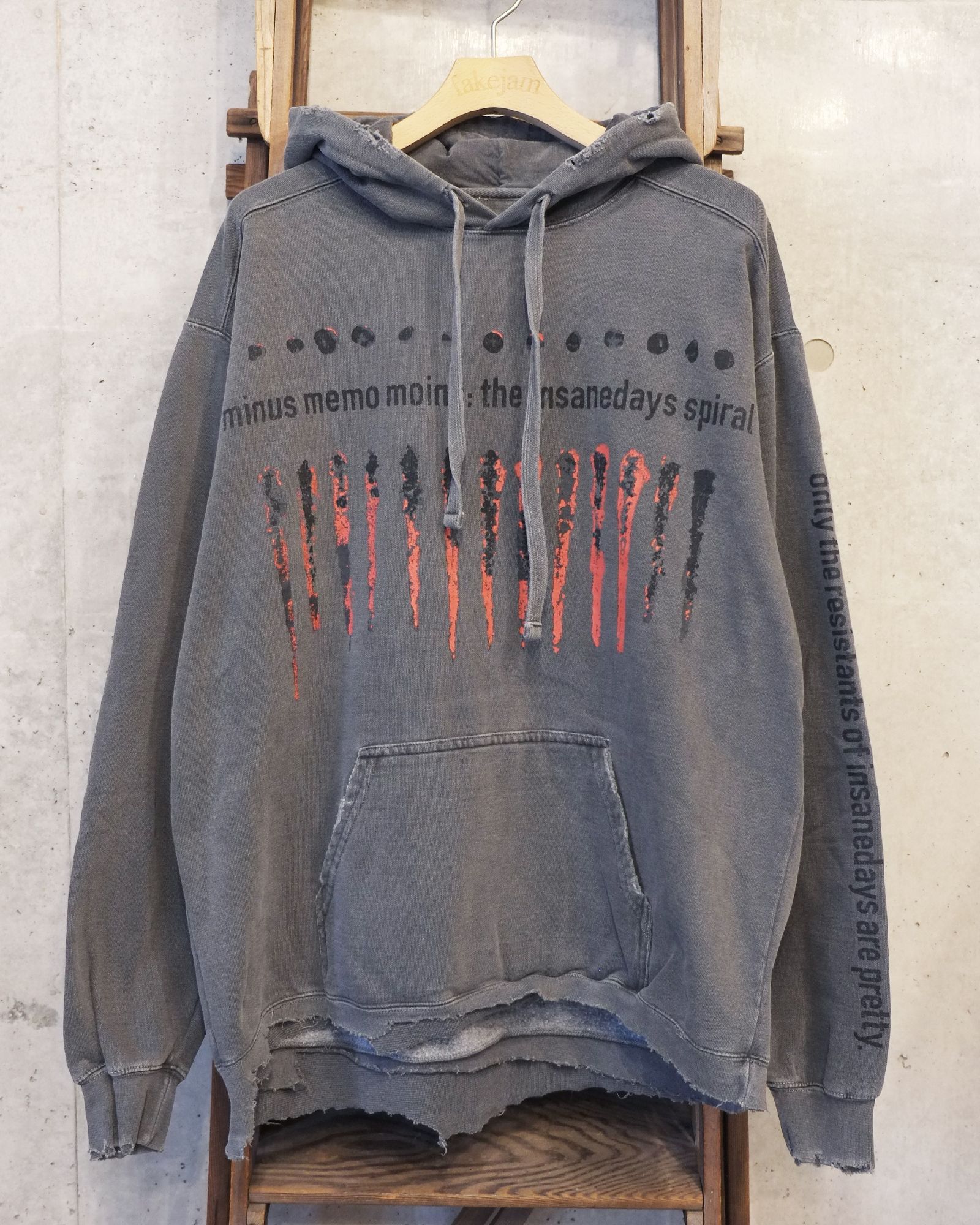 Bootleg Hoodie With Damaged(ERROR S) / パーカー / ブラック / M-P4-BG10