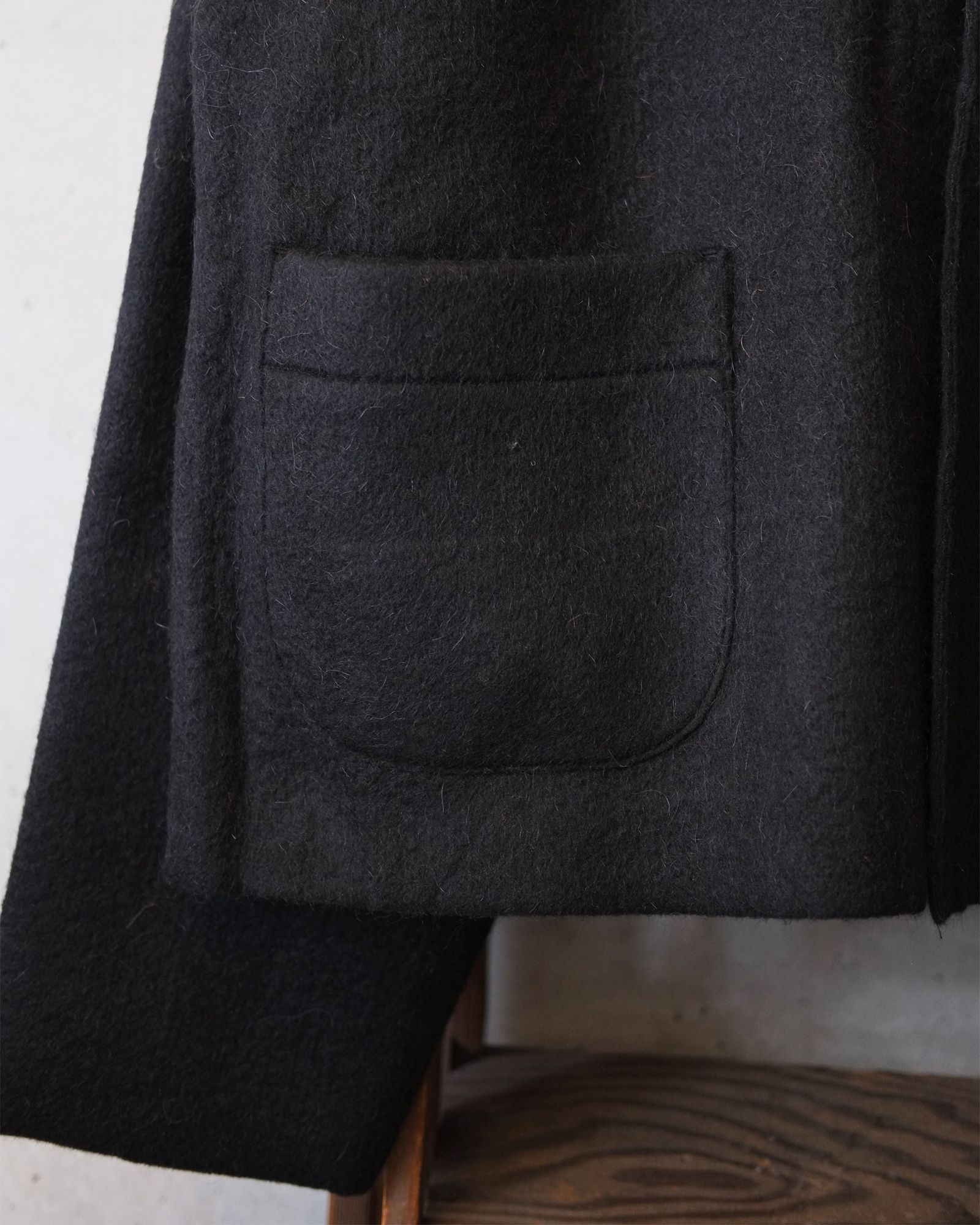 Cut Off 1B Cardigan(NEEDLE SHAGGY MOHAIR) / カーディガン / ブラック / M-P2-KW6