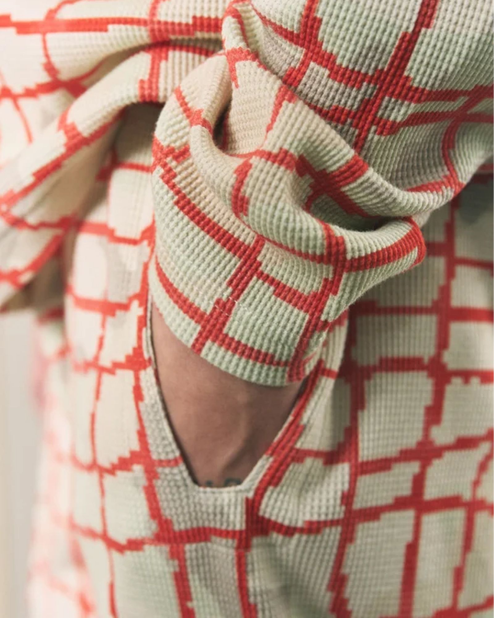 Net Waffle Pants / ワッフル パンツ / レッド / PD-262-BT-082