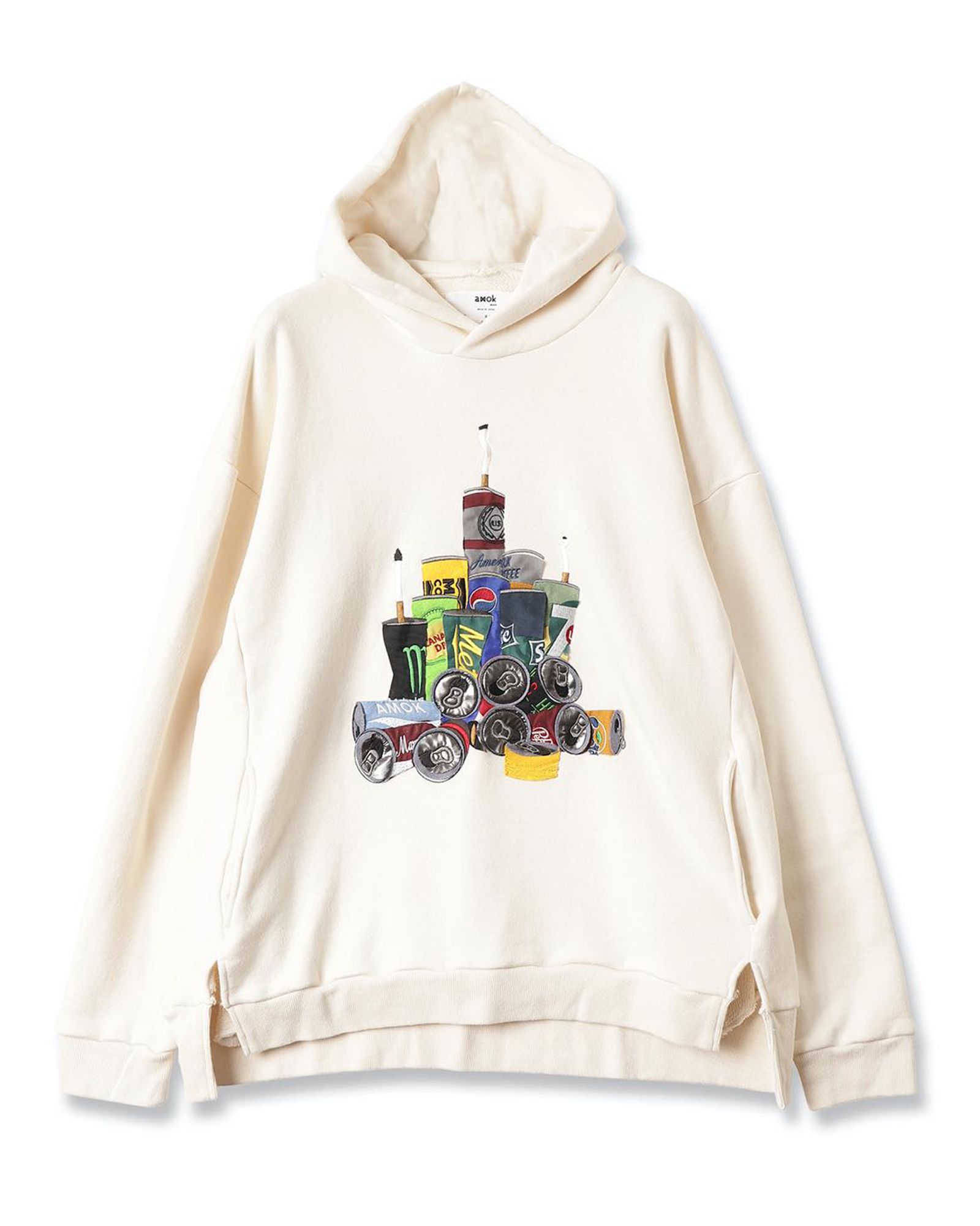 AMOK - 3D Embroidery Hooded Sweatshirts <amok×MAMES×MEDICOM TOY