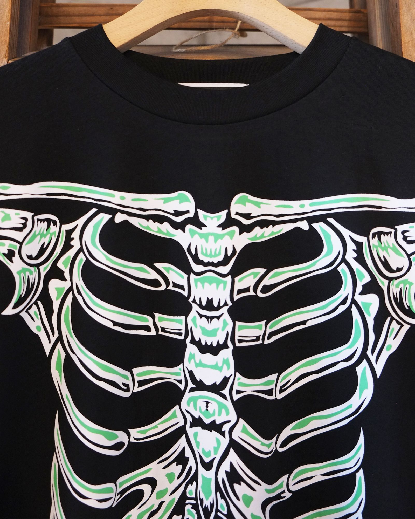 Bone L/S Tee / ボーン ロングスリーブTシャツ / ブラック / PD-262-LCS-051
