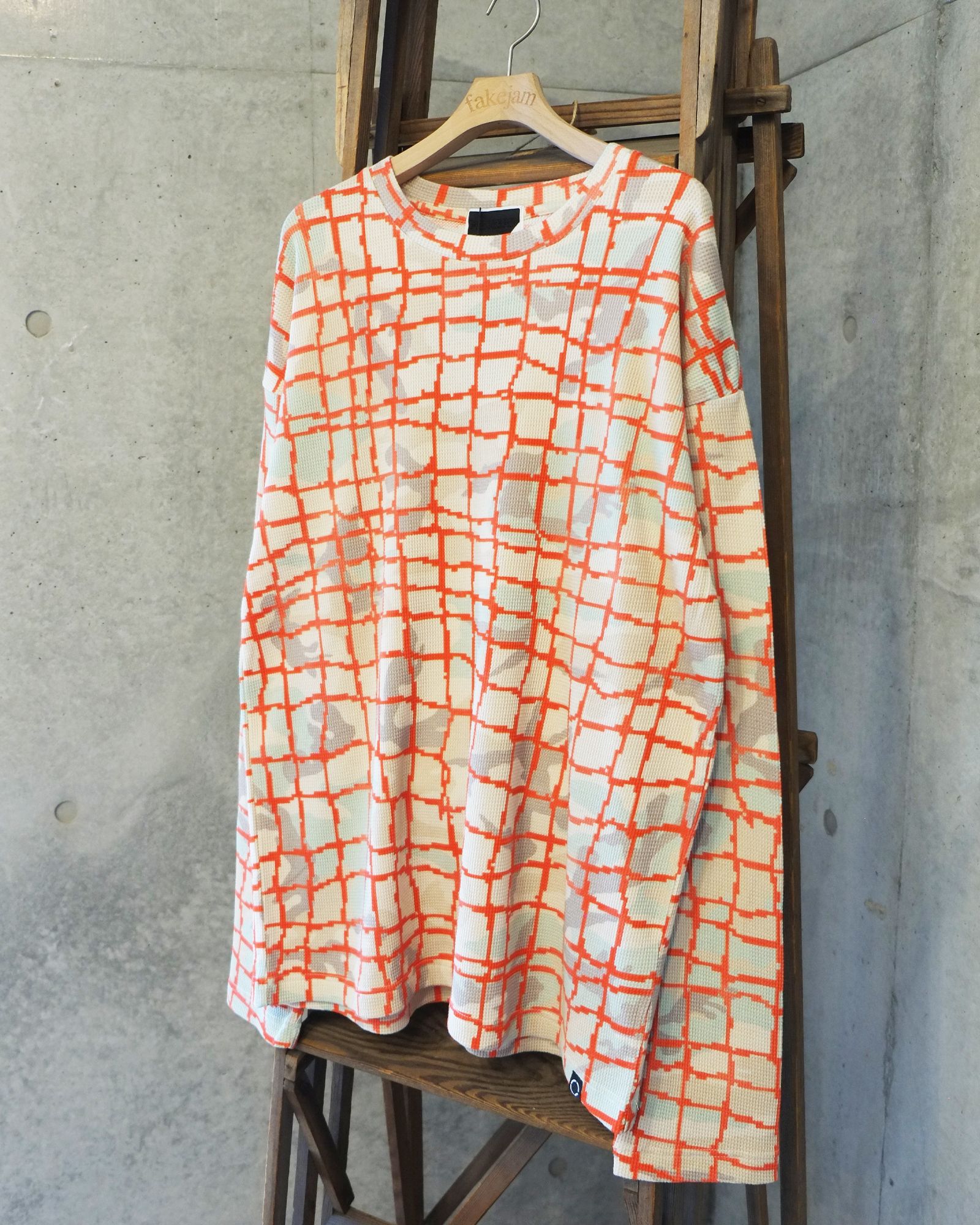 Net L/S Waffle Thermal / ワッフル ロングスリーブTシャツ / レッド / PD-262-LCS-022