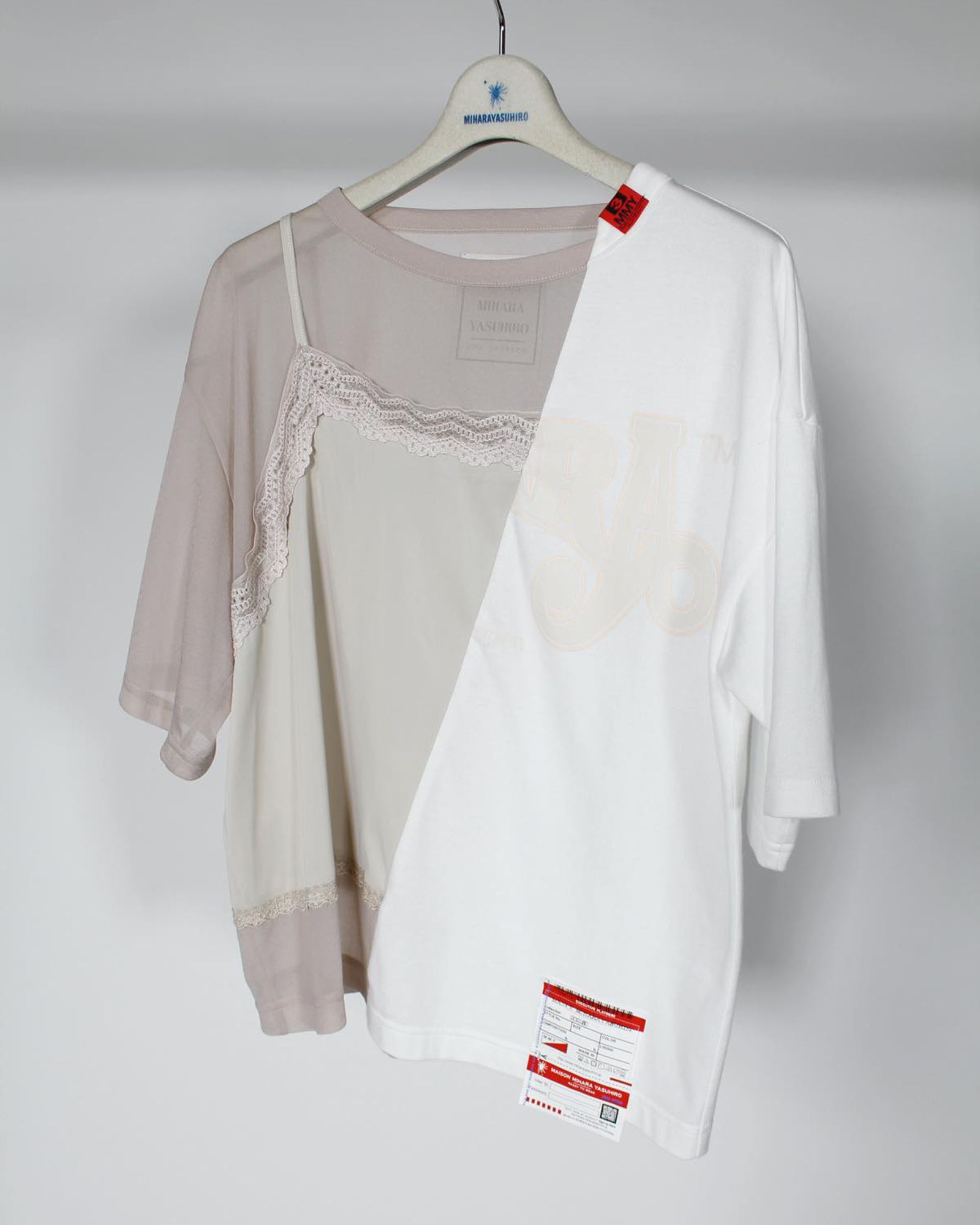 MIHARA YASUHIRO◆21ss/Camisole Combined T-shirTシャツ/40/ポリエステル/マルチカラー/B06TS612 MIHARA YASUHIRO(ミハラヤスヒロ) / 21ss/Camisole Combined T
