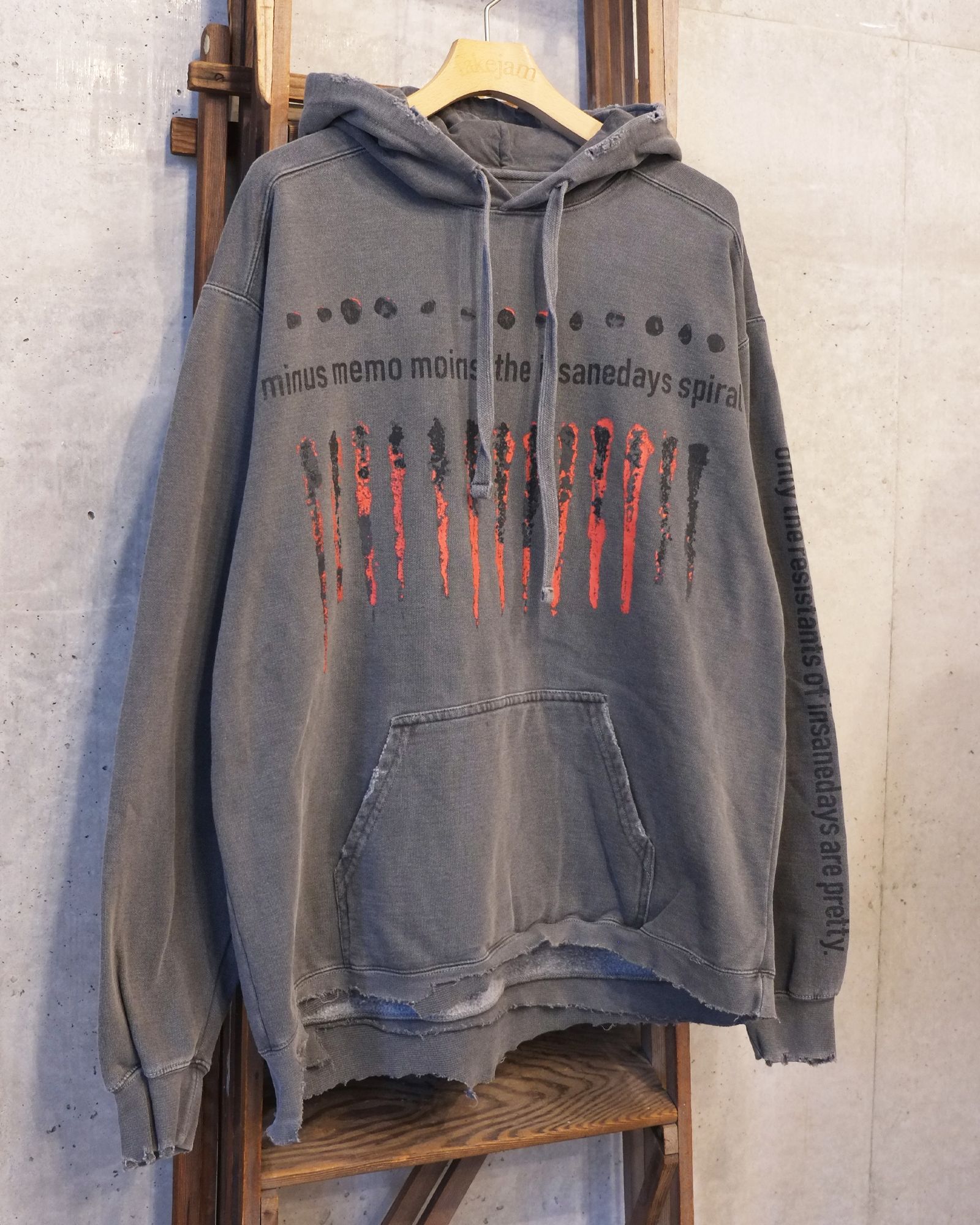 Bootleg Hoodie With Damaged(ERROR S) / パーカー / ブラック / M-P4-BG10