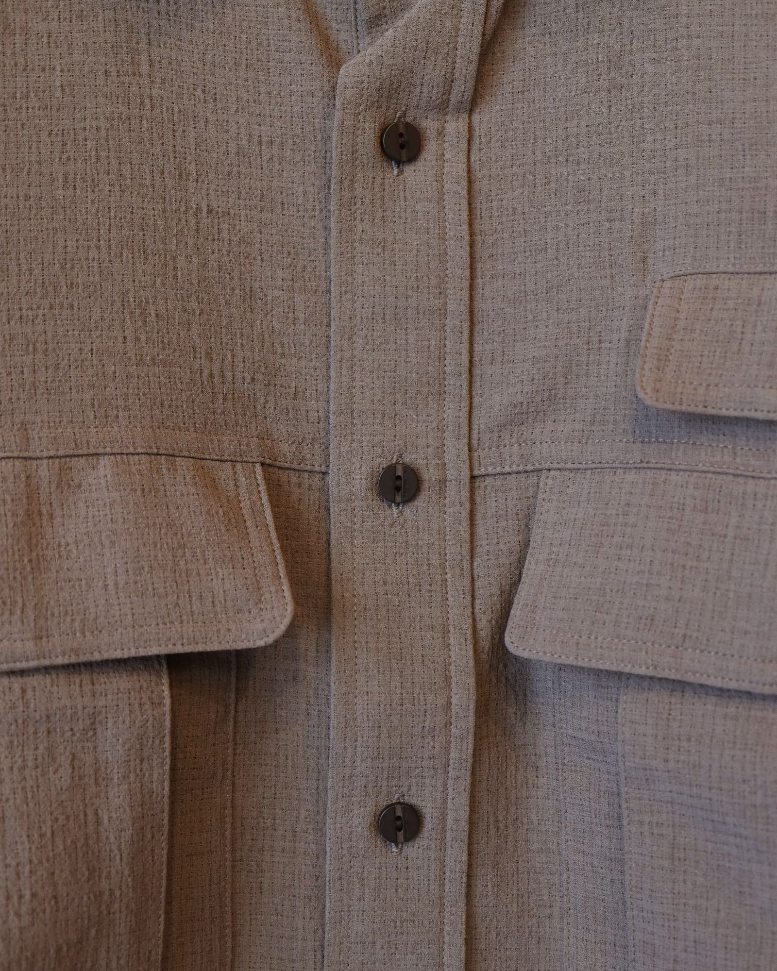 Breathable Linen Luggage S/S SH / ショートスリーブ シャツ / グレー / MW-SH26104