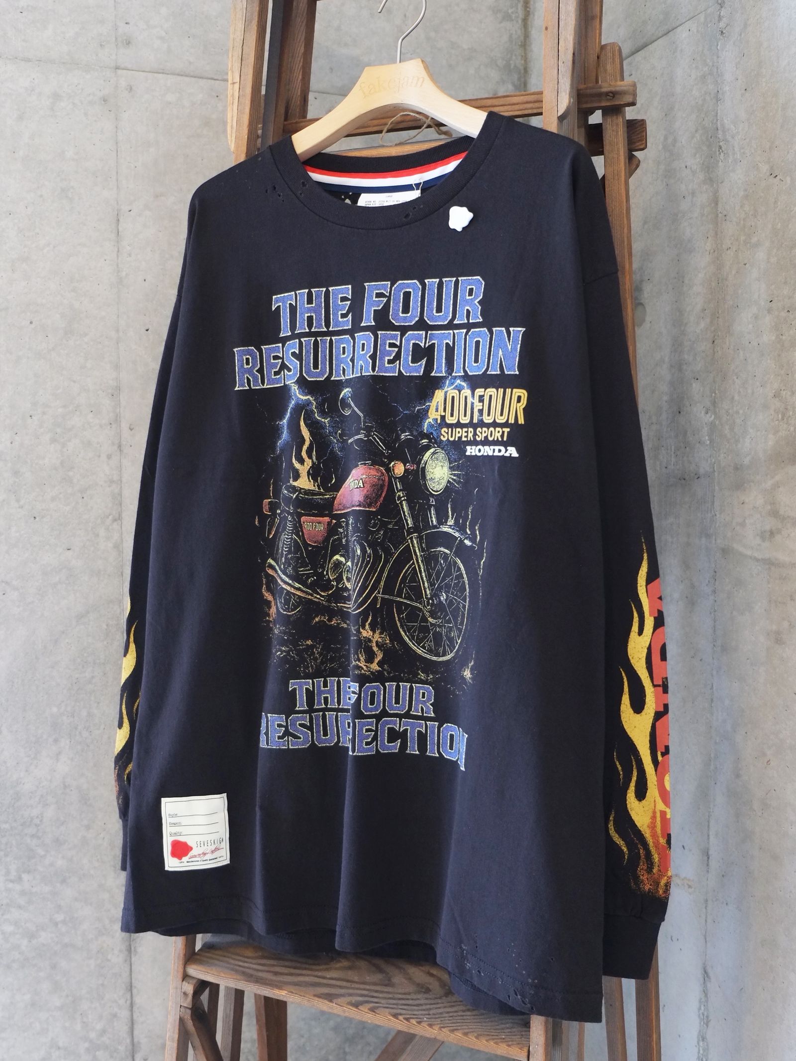 Honda vs SEV CB400FOUR L/SL TEE / ロングスリーブ Tシャツ / ブラック / CT-SV-NRA-1009