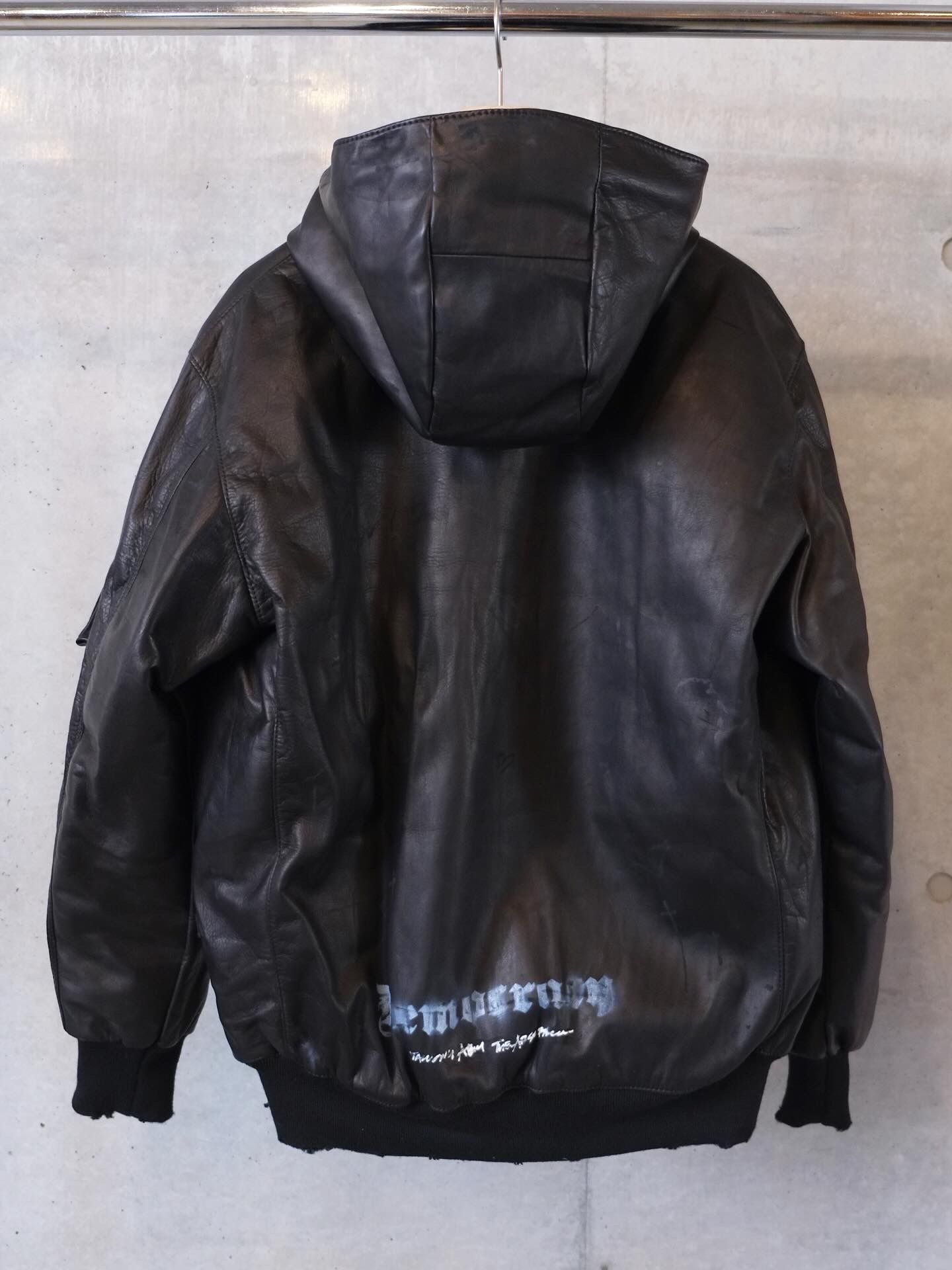 Damege Leather Parka