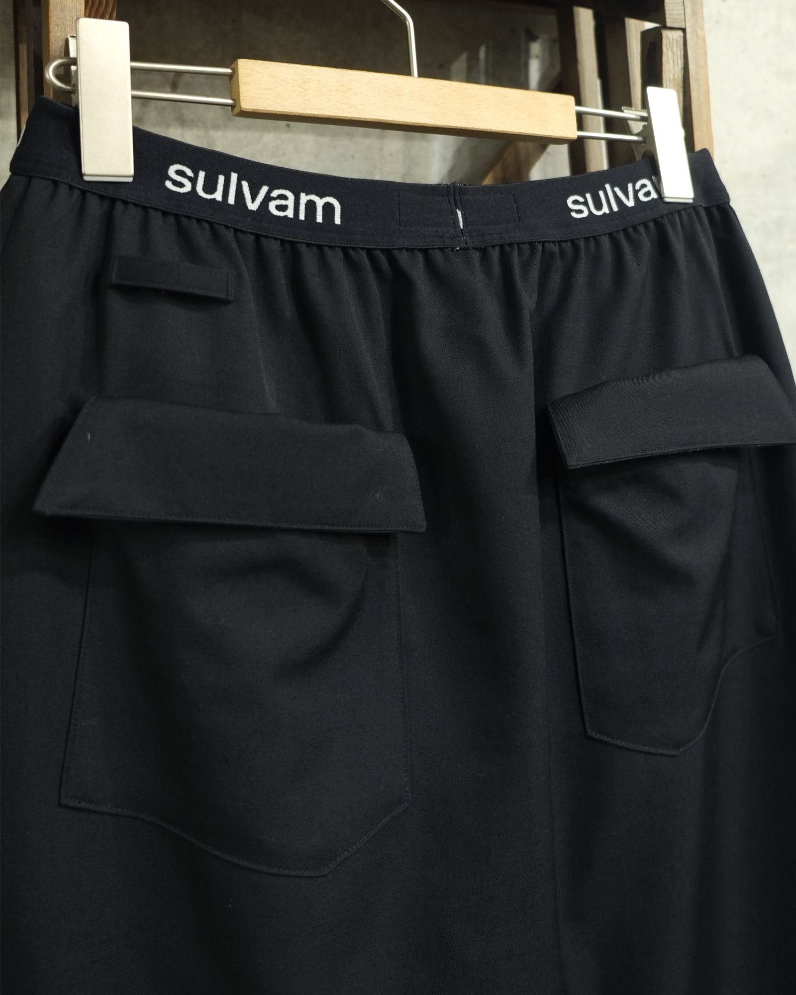 sulvam - Gabardine Skirt Spats Pants | fakejam