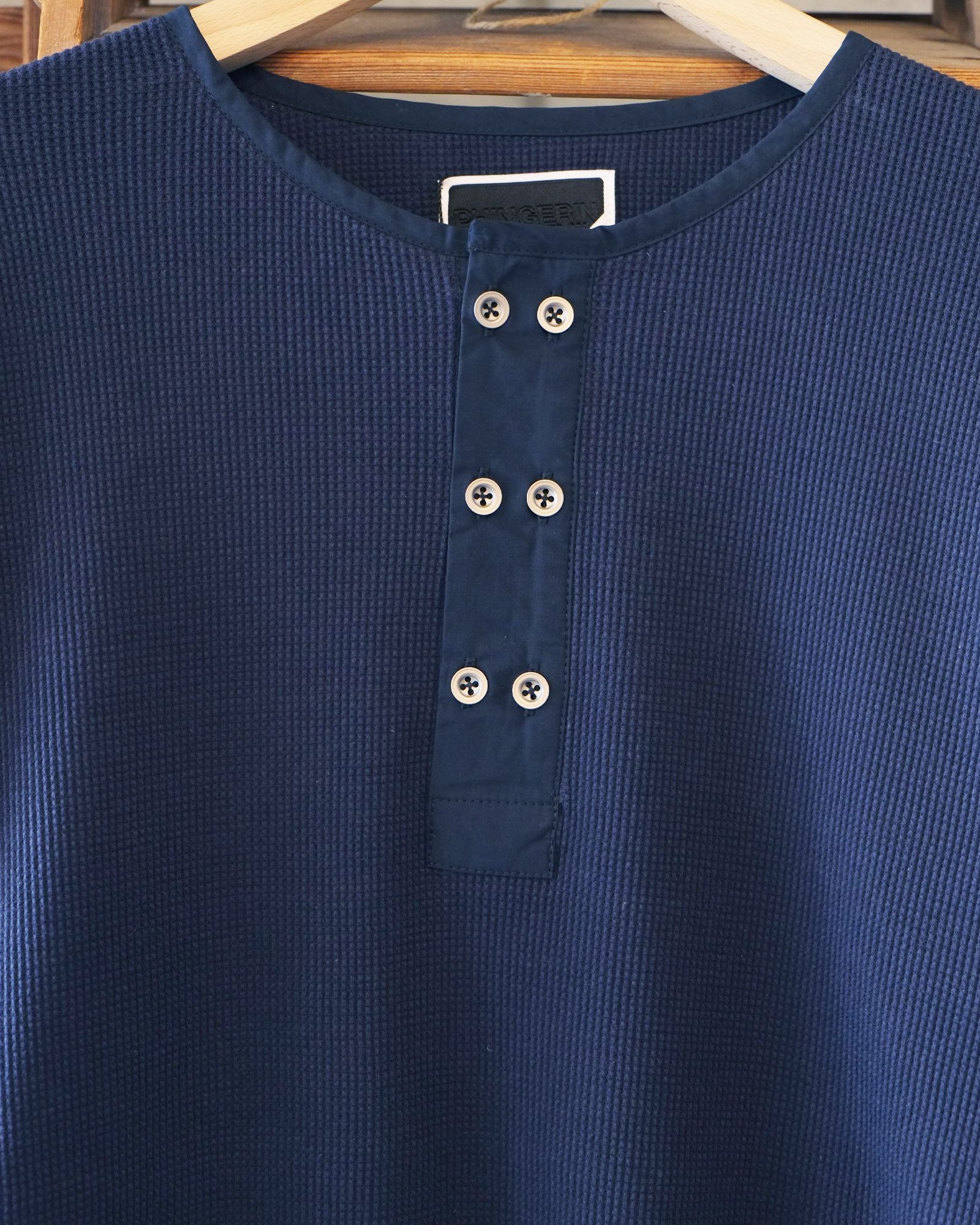 Double Henley L/S Tee / ヘンリー ロングスリーブTシャツ / ネイビー / PD-262-LCS-041