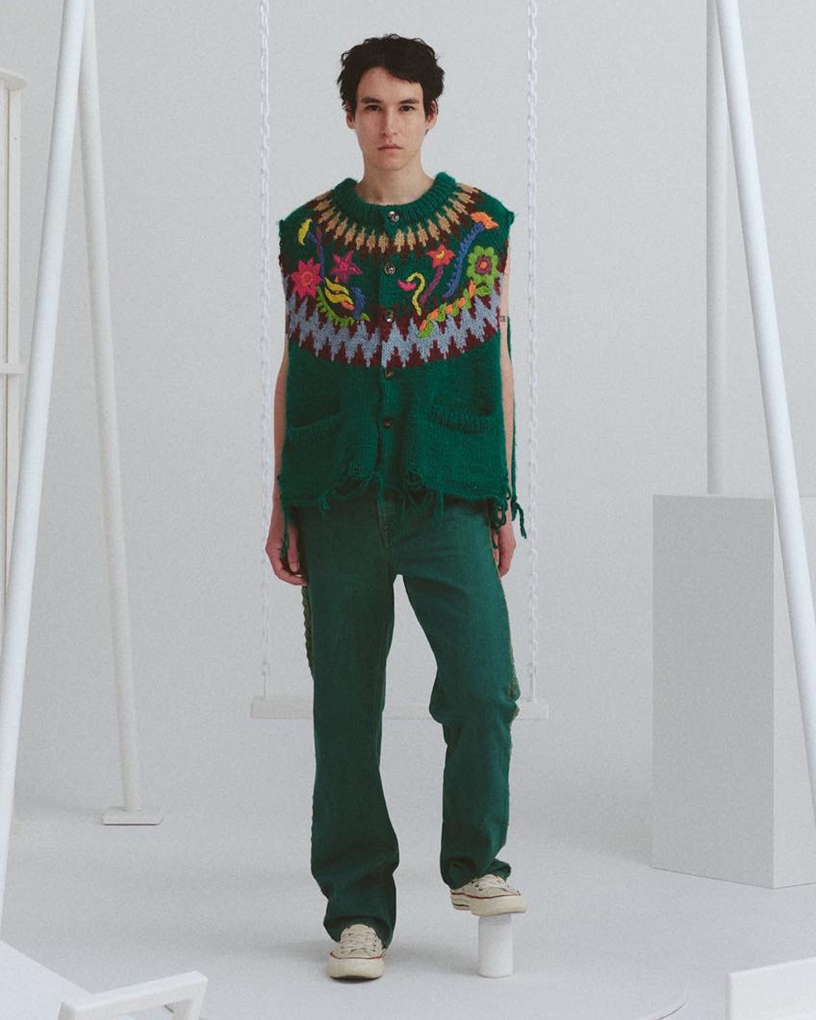 2022ss AMOK / アモク Laser Stitch Jeans AMOK - Laser Stitch Jeans | fakejam
