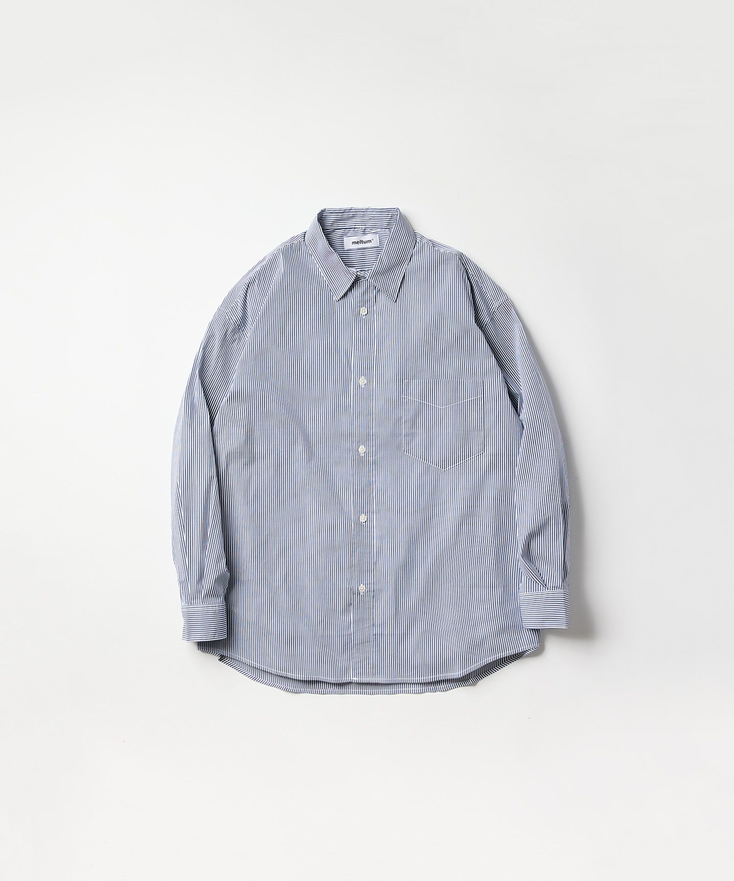 LOOSE STRIPE SHIRT L/S / ルーズ ストライプ シャツ / ネイビー / MTM-SH-0266-24-B