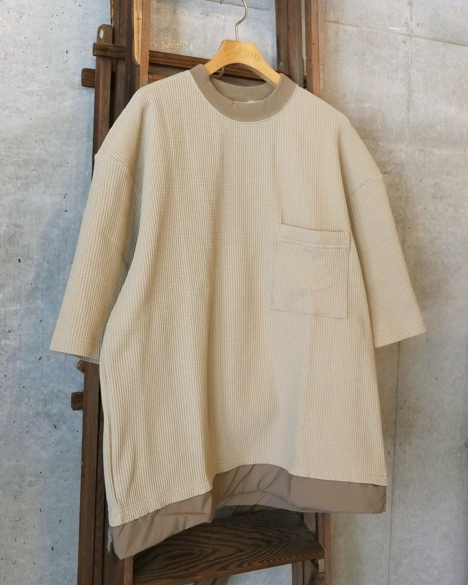 SOLOTEX Waffle S/S Tee / ショートスリーブTシャツ / ベージュ /MW-CT26106