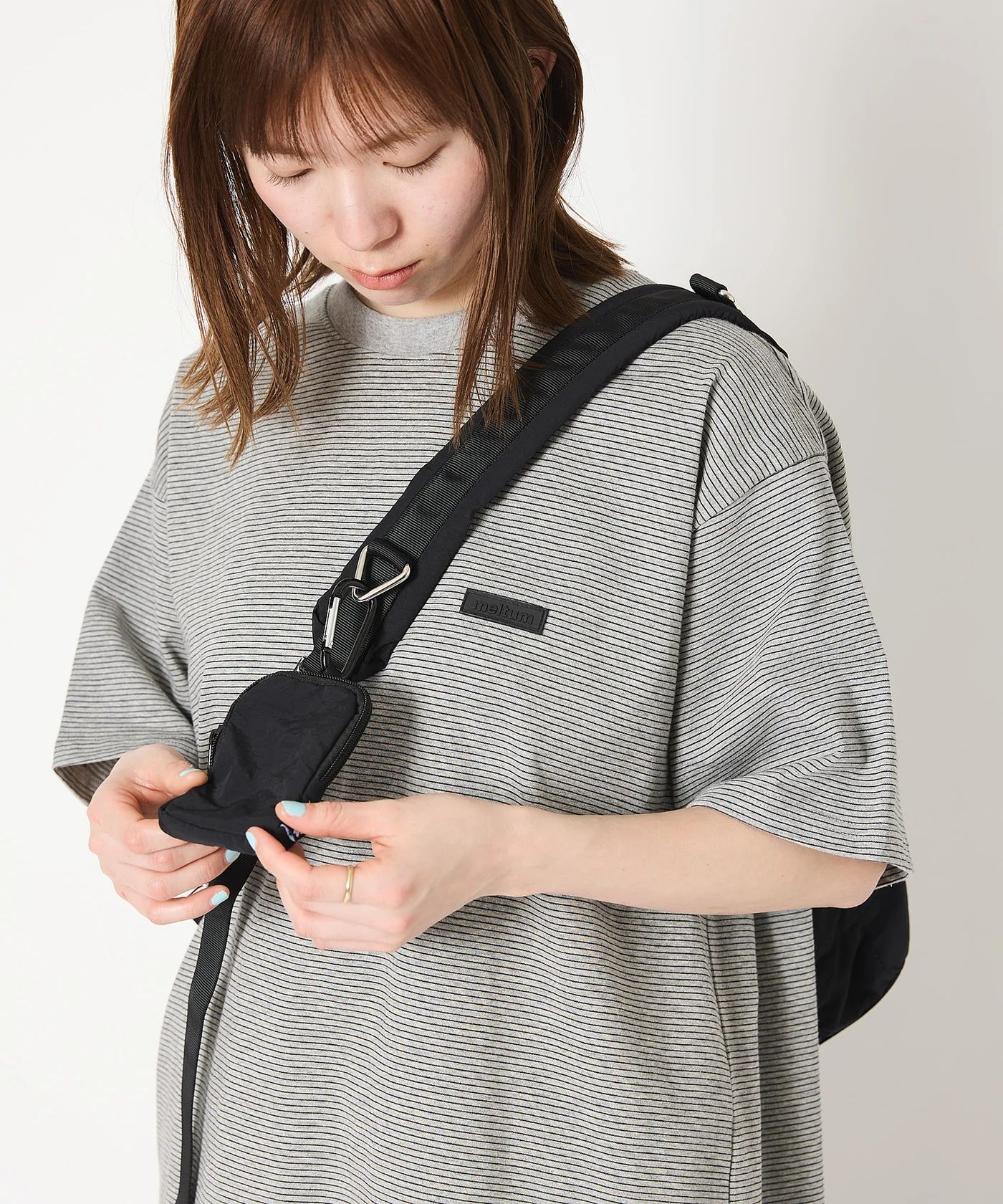 QUILTING POUCH SHOULDER BAG / キルティング ポーチ ショルダーバッグ / ブラック / MTM-BG-0162-23-C