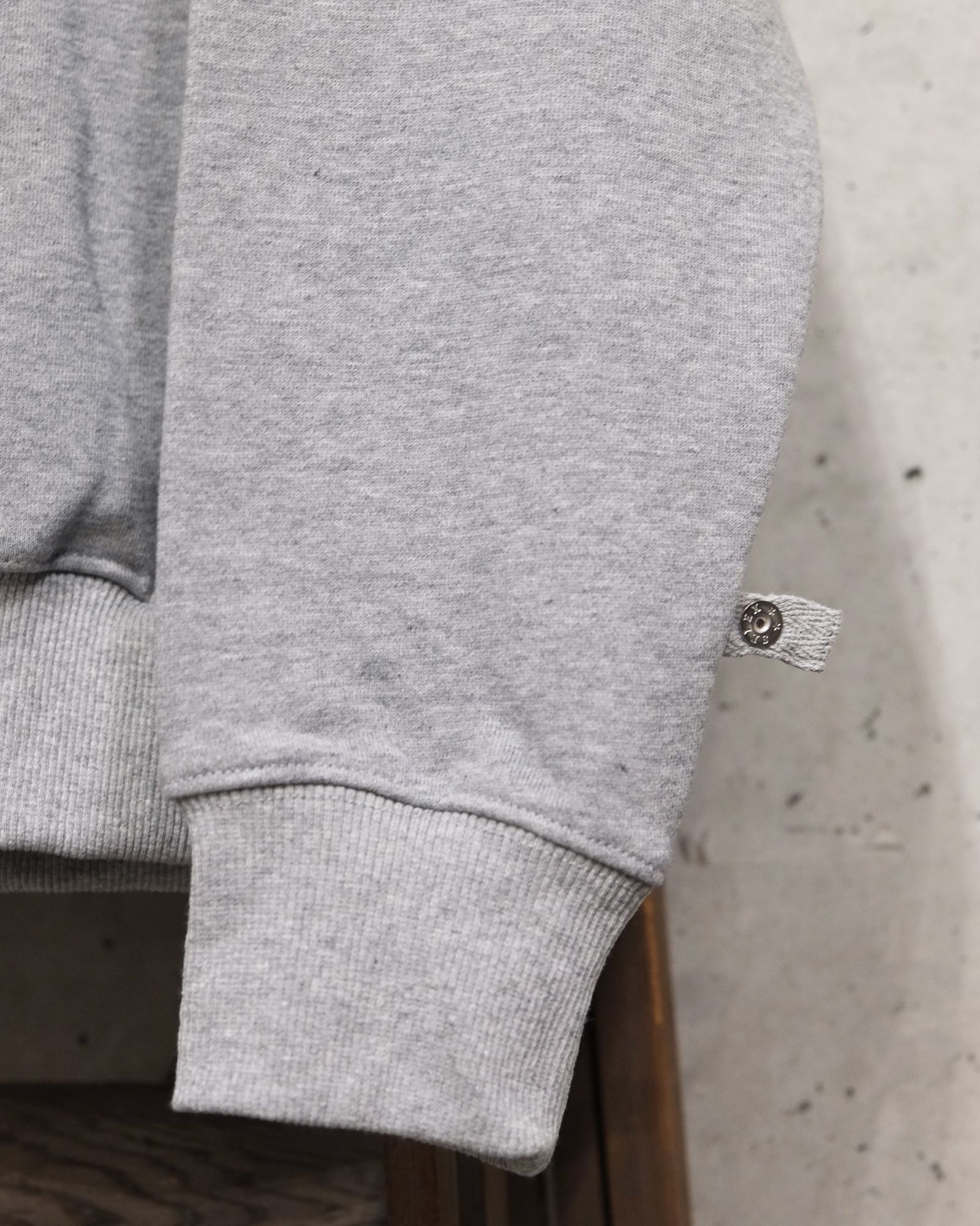 Visor Button Hoodie / ボタン パーカー / ヘザーグレー / PD-262-HCS-041
