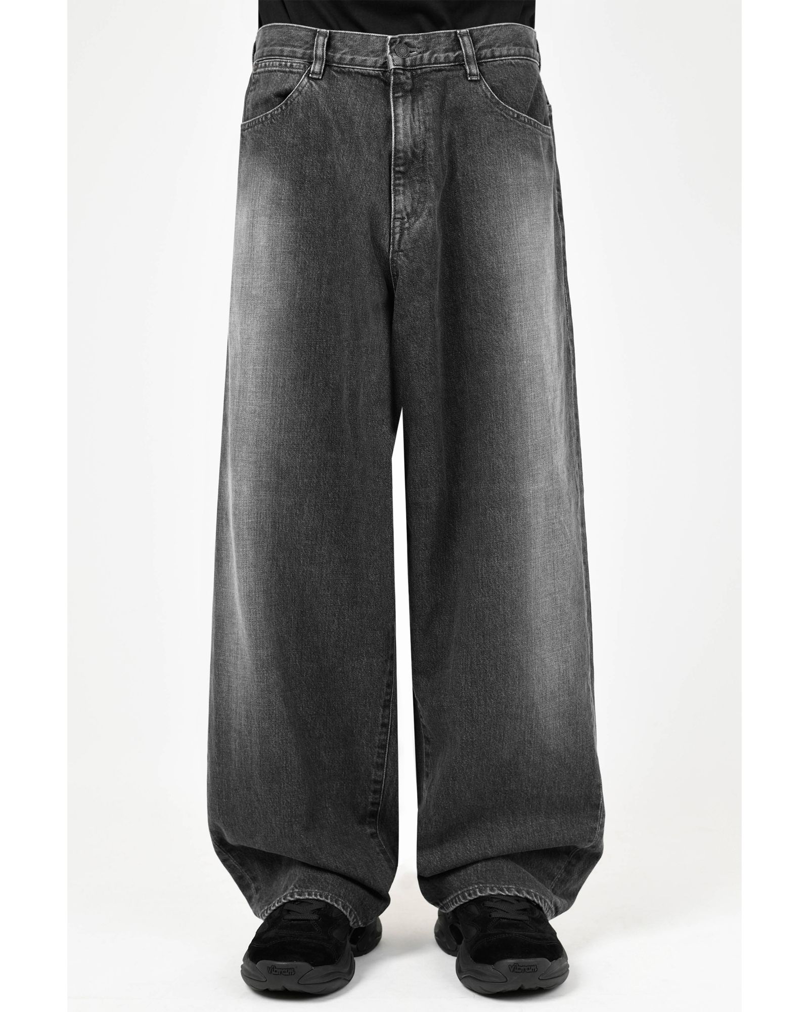 LAD MUSICIAN - 12oz Denim Tapered Baggy Pants | fakejam