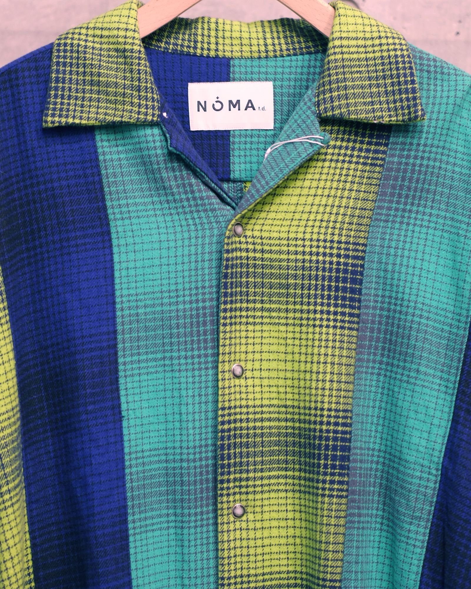 N Ombre Plaid Patcwork Shirt