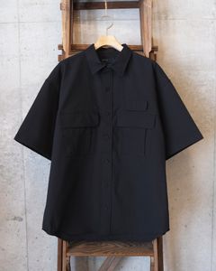 Breathable Linen Luggage S/S SH / ショートスリーブ シャツ / ブラック / MW-SH26104