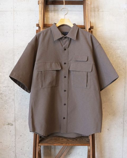 Breathable Linen Luggage S/S SH / ショートスリーブ シャツ / グレー / MW-SH26104