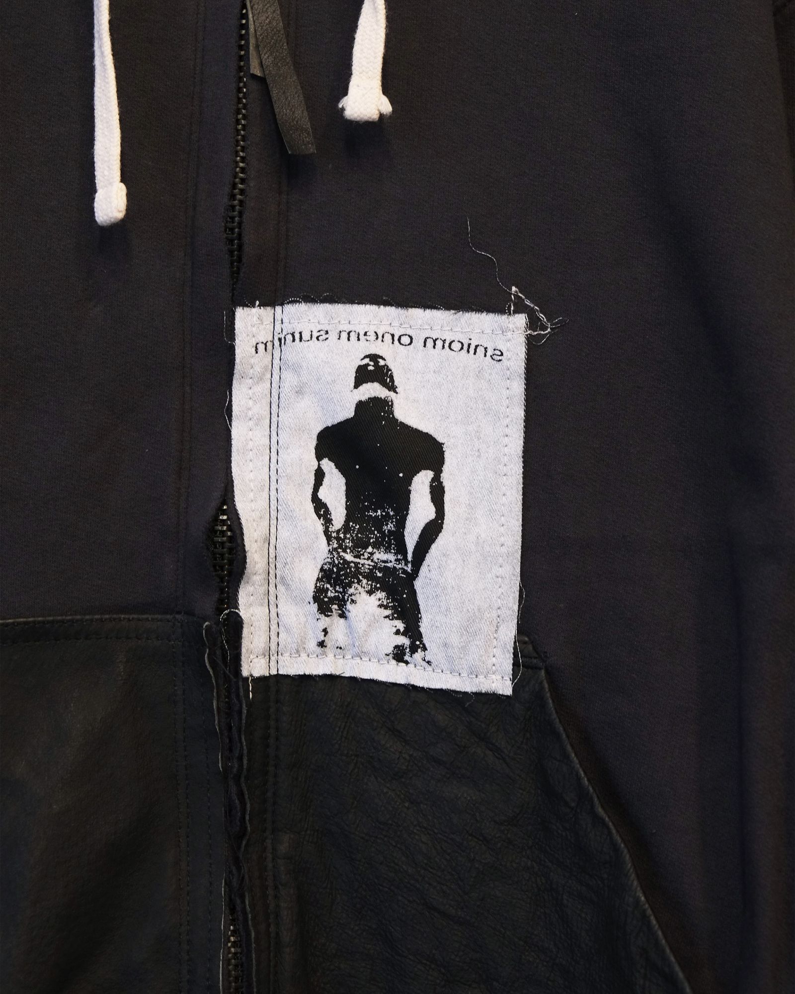 Bootleg Zip Up Hoodie With Patched(MIN) / ジップアップ パーカー / 5イヤーズ ブラック / M-P4-BG7