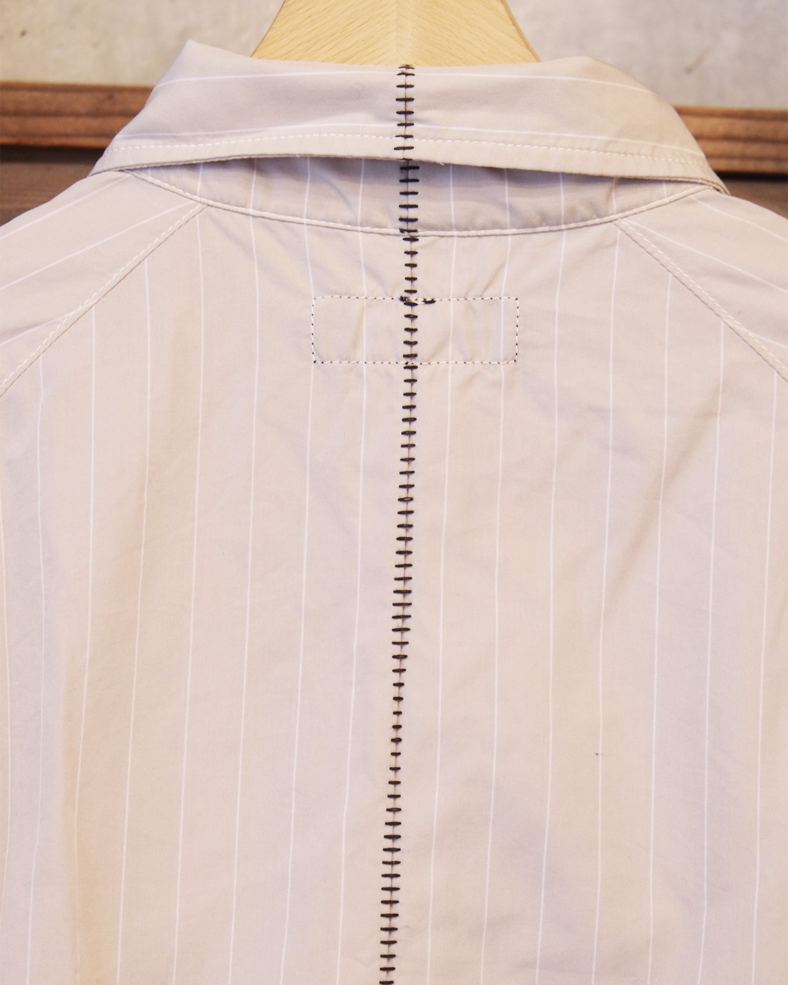 Bootleg Stripe Shirts With Patched(MIN) / ストライプ シャツ / サンド / M-P4-BG13