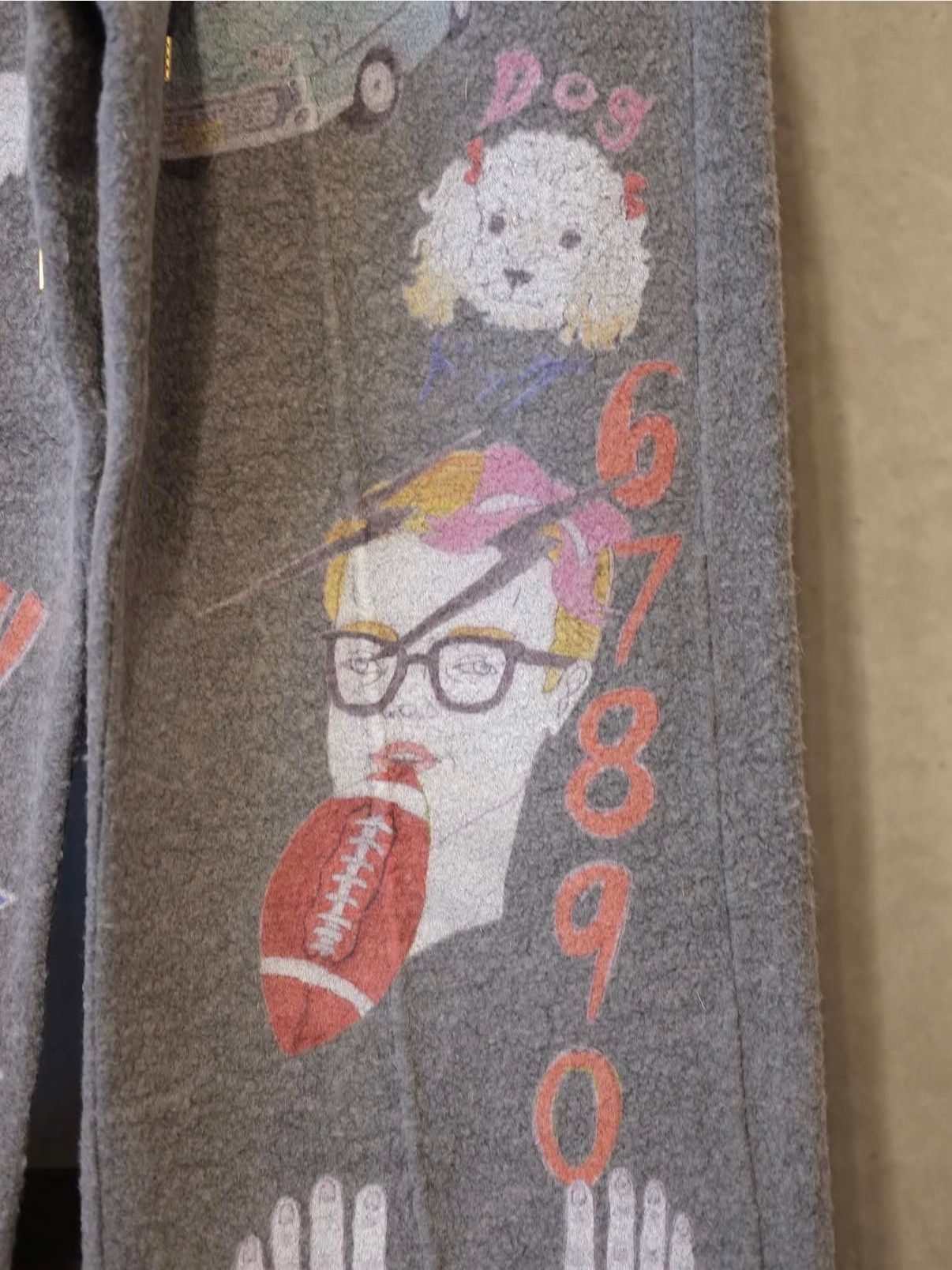 Graffiti Wool Sweat Pants