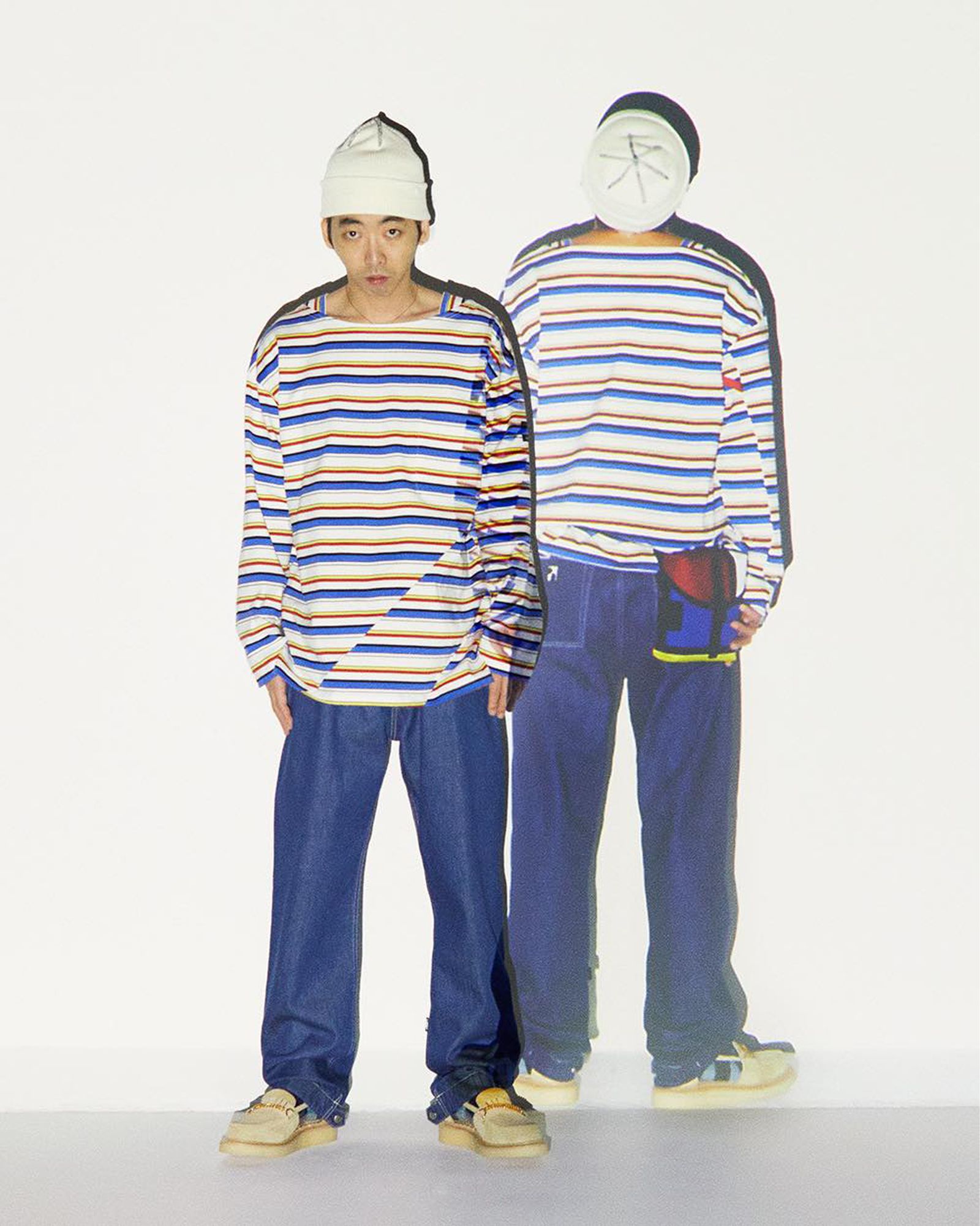 Stroke Tee  L/S Mond Border