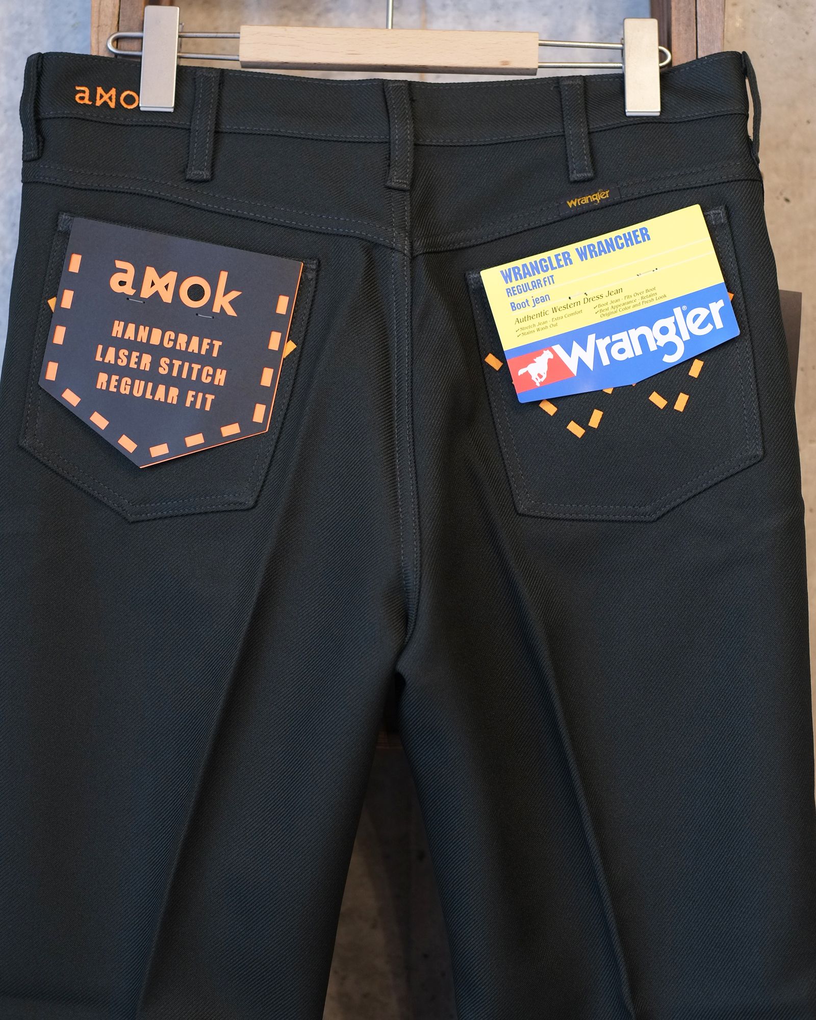 【定番デザイン】Laser Stitch Wrancher Pants / デニム / 細身シルエット / メンズ