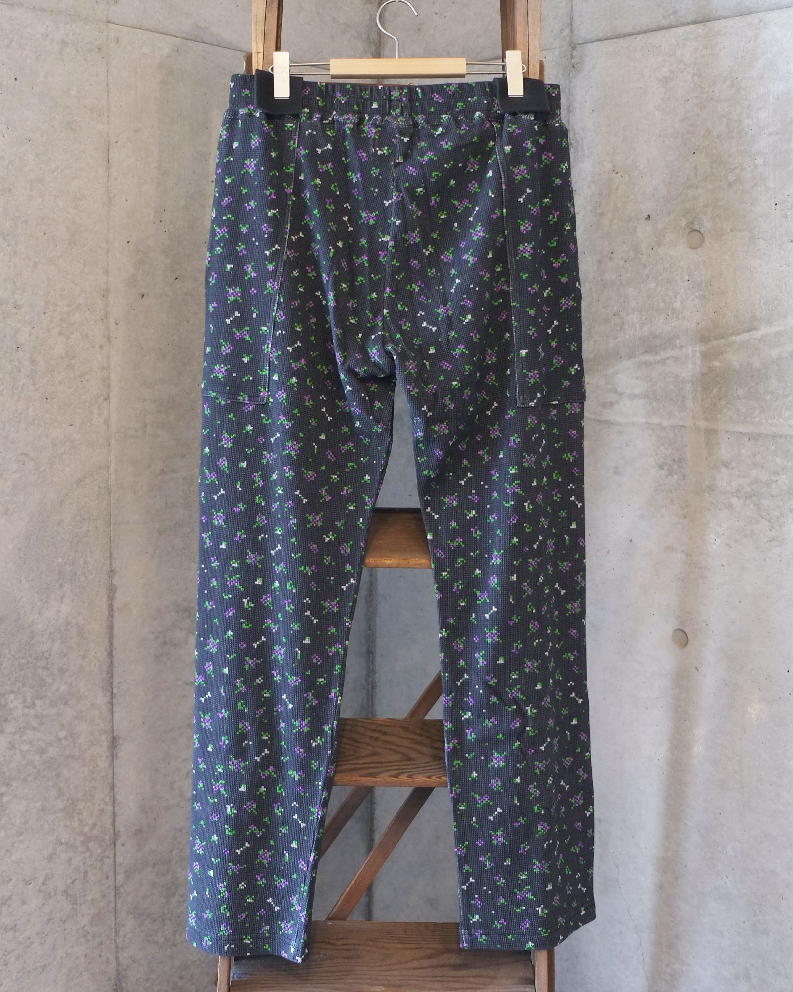 Flowe Waffle Pants / ワッフル パンツ / ブラック / PD-262-BT-081
