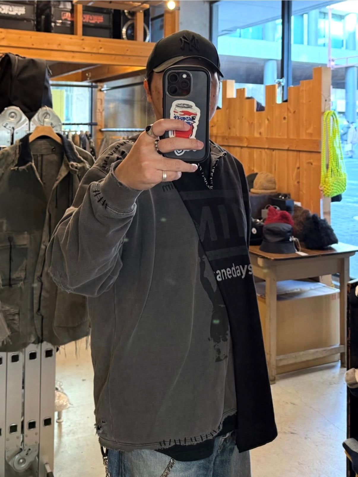 Bootleg Layered Crew Sweat(A MAN'S SHADOW)