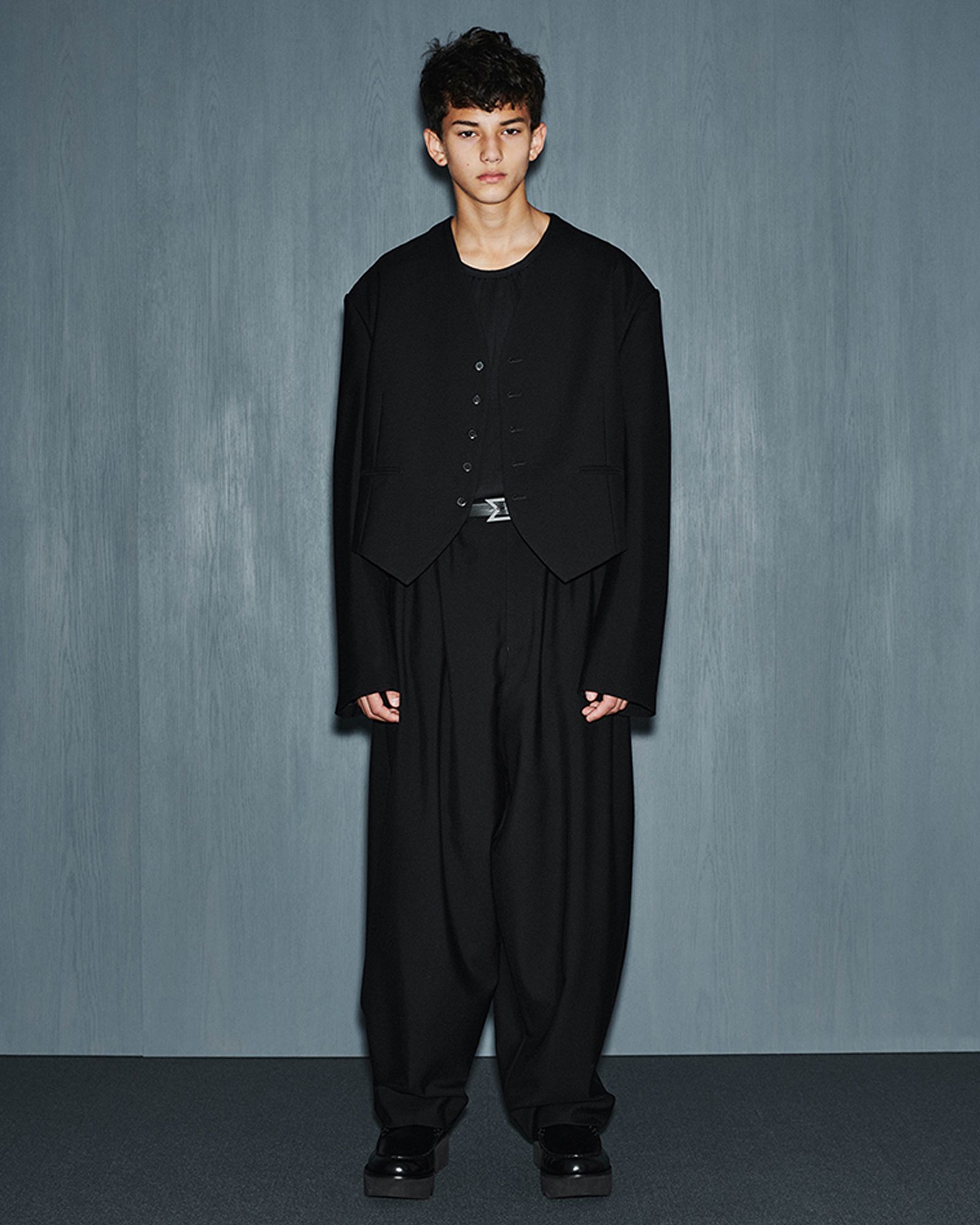 になりますlad musician 21ss GATHER WIDE PANTS