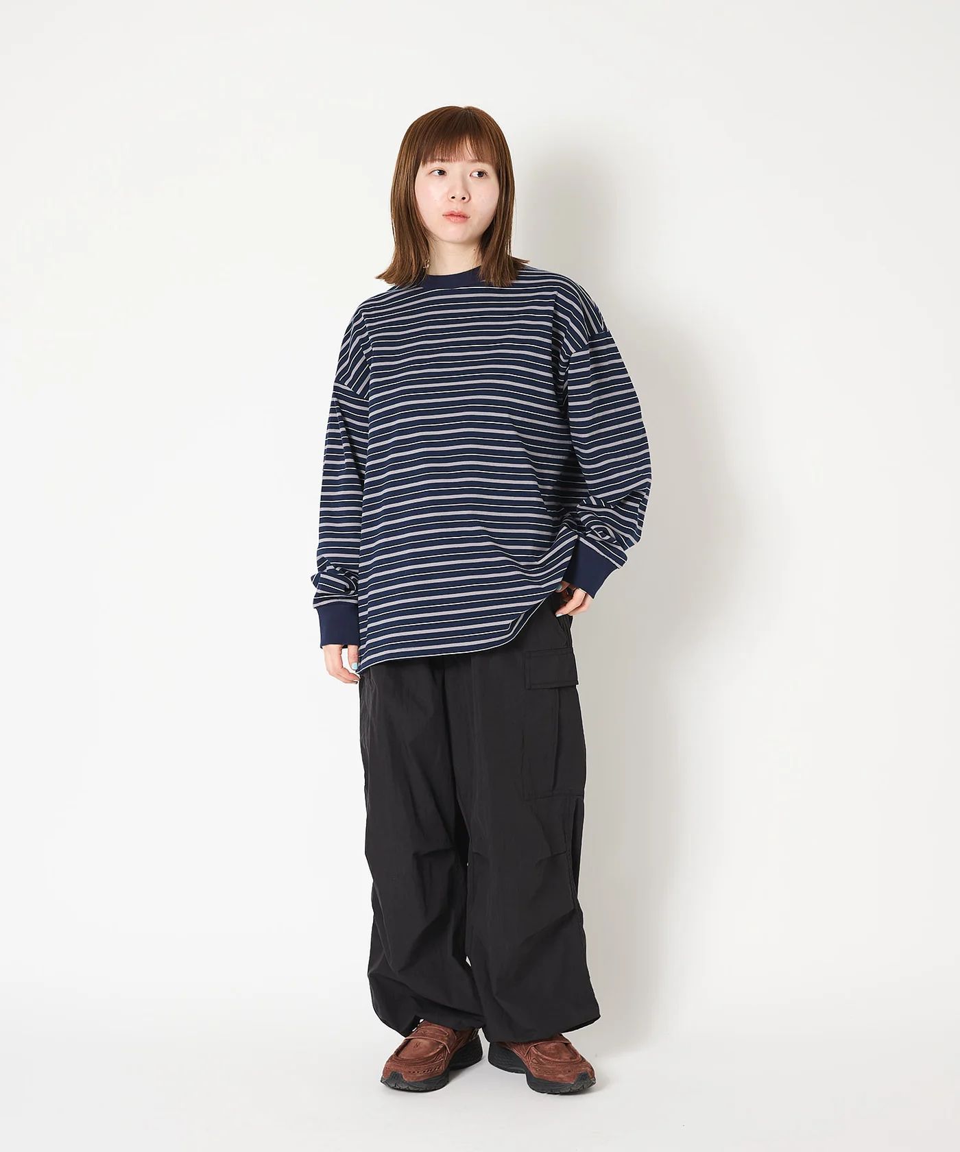 MULTI BORDER L/S TEE / マルチ ボーダー ロングスリーブTシャツ / ネイビー / MTM-CS-0301-25-C