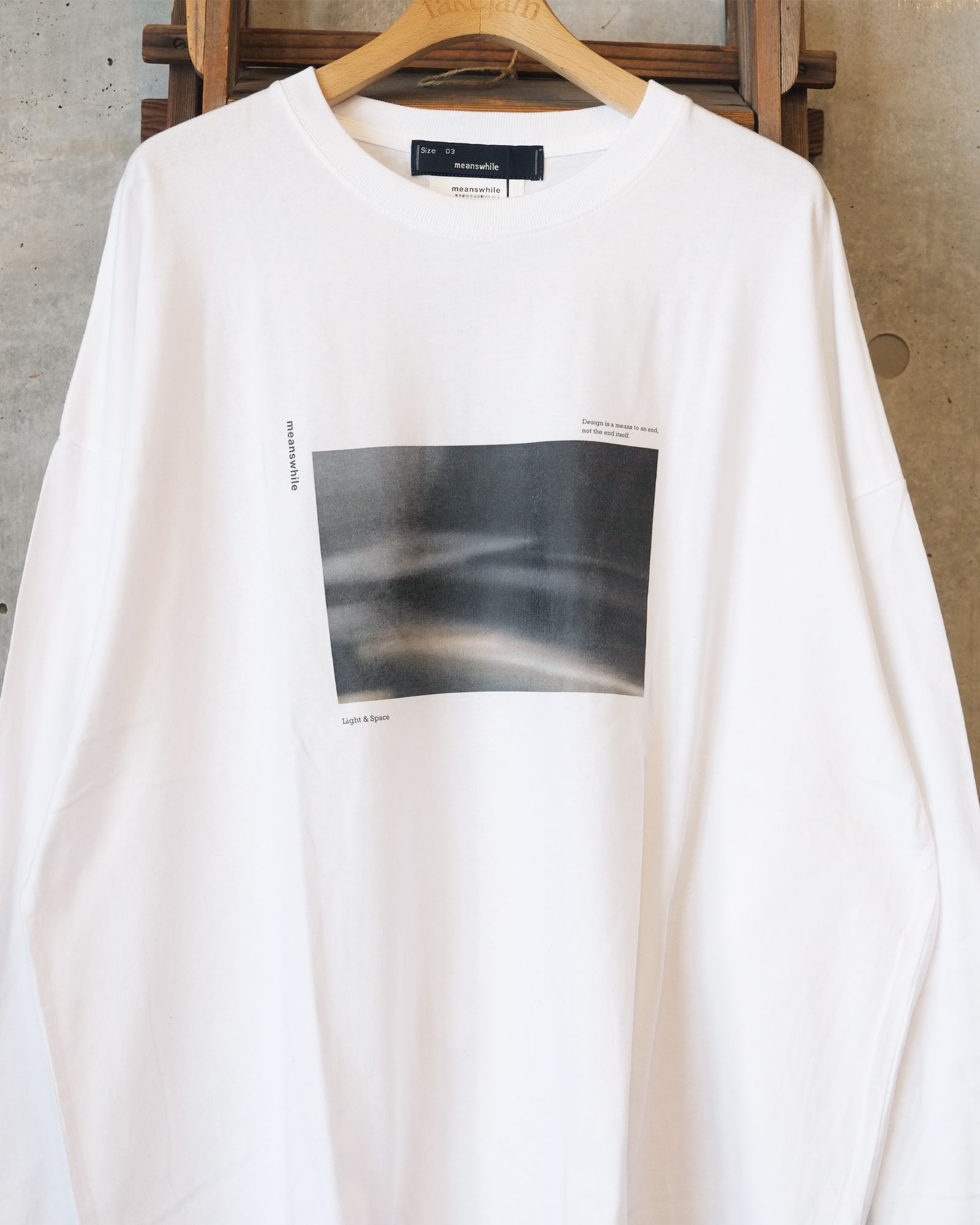 Abstract Photograph L/S Tee / ロングスリーブ Tシャツ / ホワイト / MW-CT26102