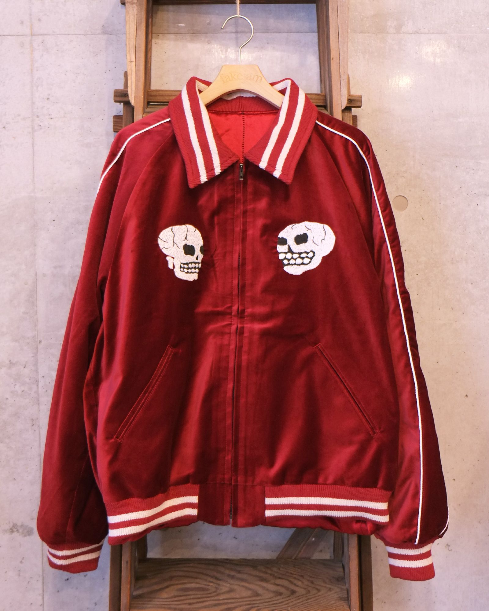 MINUS x A PUZZLING HOME Souvenir Racing Jacket(TWO FACE) / スカジャン レーシングジャケット / ワイン / M-P4-XA1