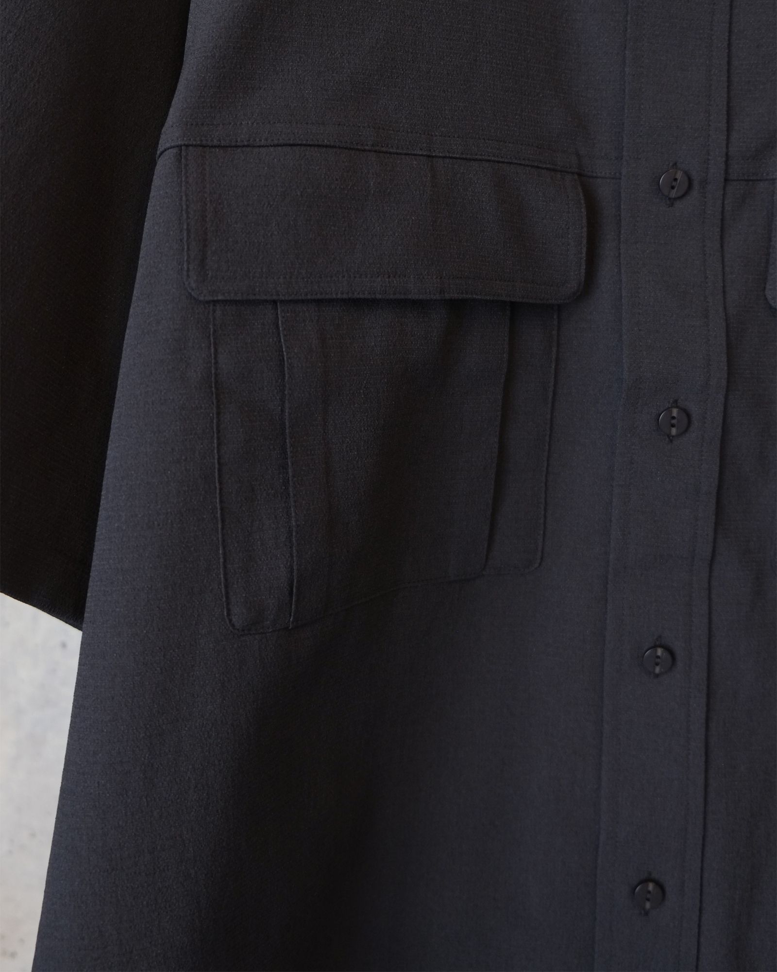 Breathable Linen Luggage S/S SH / ショートスリーブ シャツ / ブラック / MW-SH26104