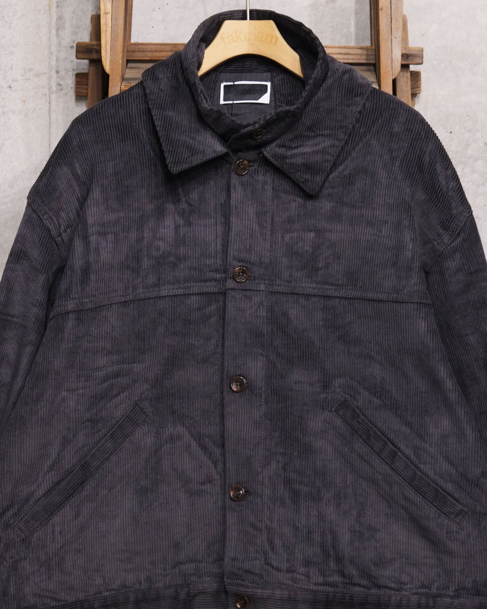 Double Cord Jacket / コーデュロイジャケット / チャコール / PD-262-JK-041
