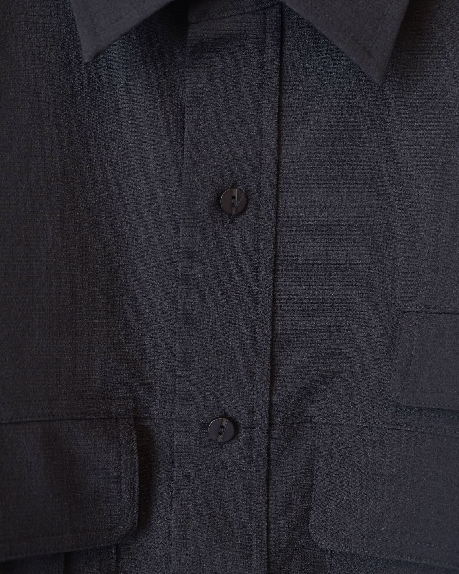Breathable Linen Luggage S/S SH / ショートスリーブ シャツ / ブラック / MW-SH26104