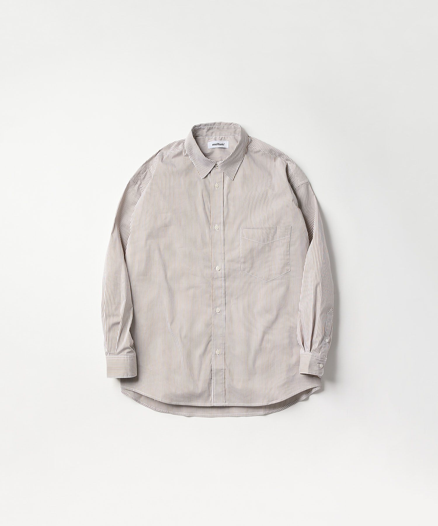 LOOSE STRIPE SHIRT L/S / ルーズ ストライプ シャツ / ブラウン / MTM-SH-0266-24-B