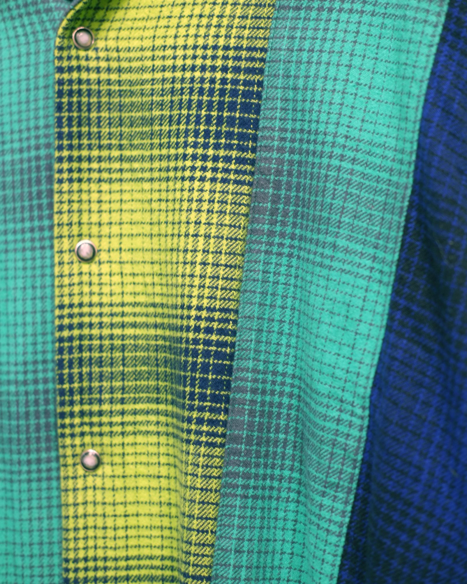 N Ombre Plaid Patcwork Shirt