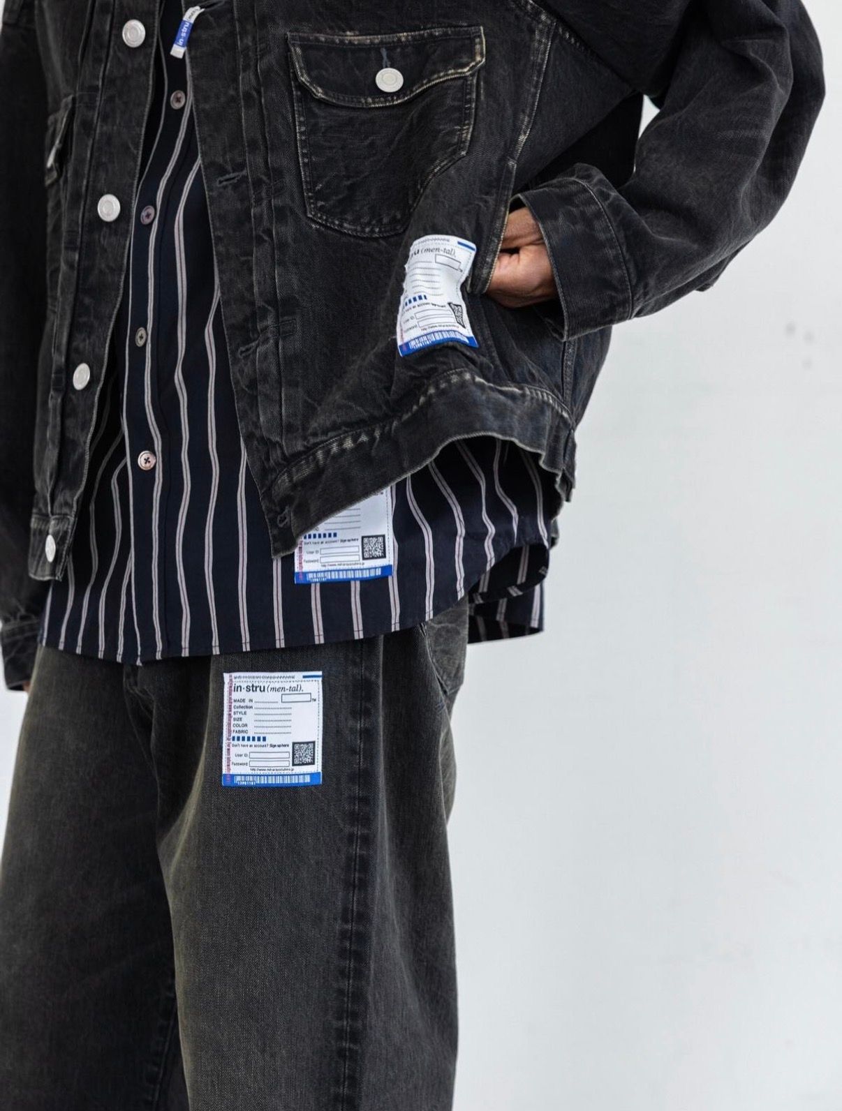 Cotton High Density Stripe Long-sleeve Shirt