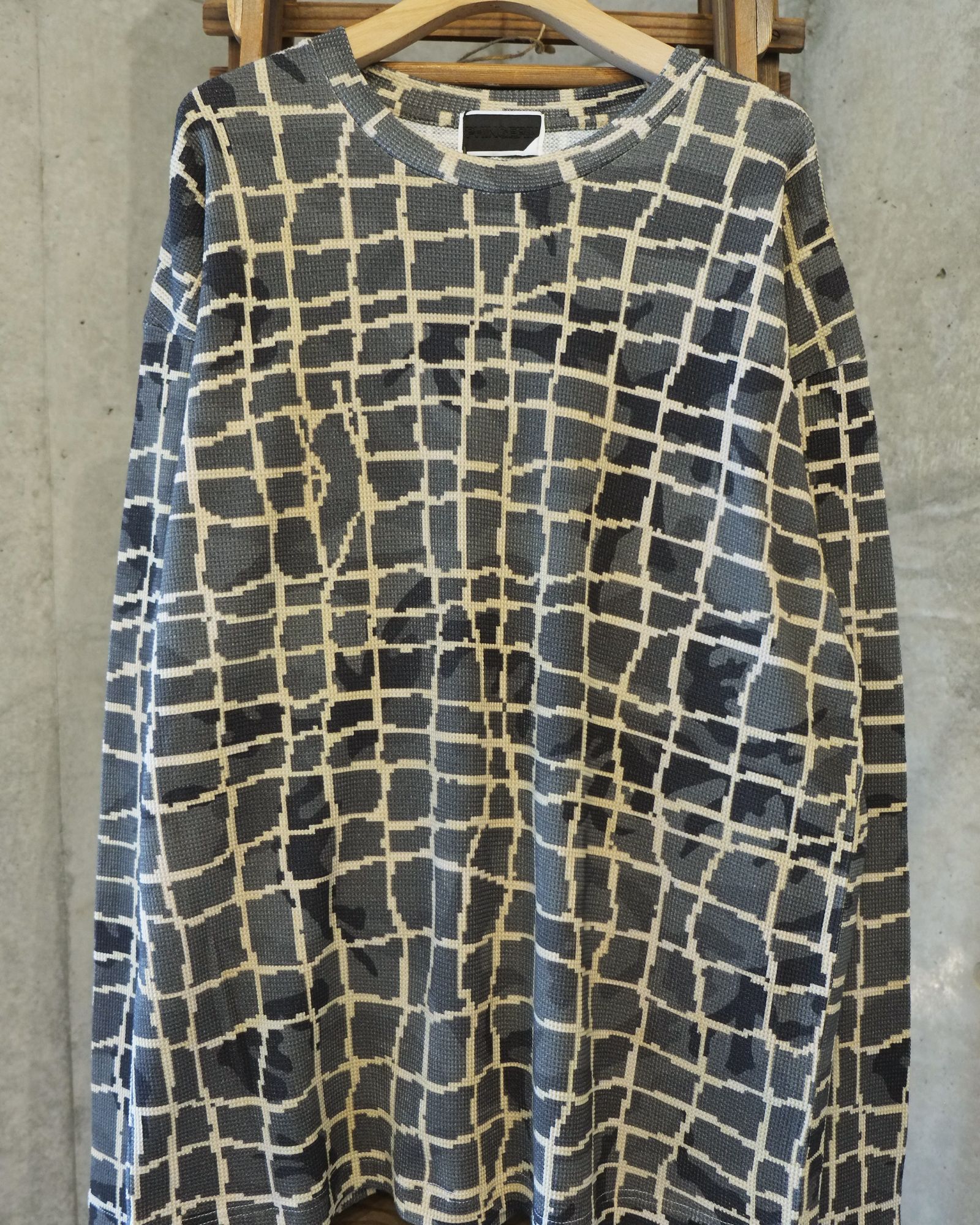 Net L/S Waffle Thermal / ワッフル ロングスリーブTシャツ / ベージュ / PD-262-LCS-022